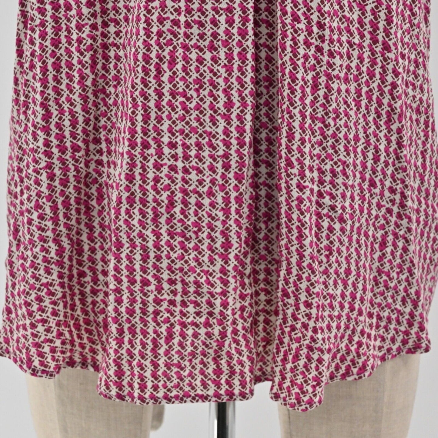 ANTHROPOLOGIE Top Womens Size 14 MAEVE Pink Retro Print Mica Halter Boho Beach