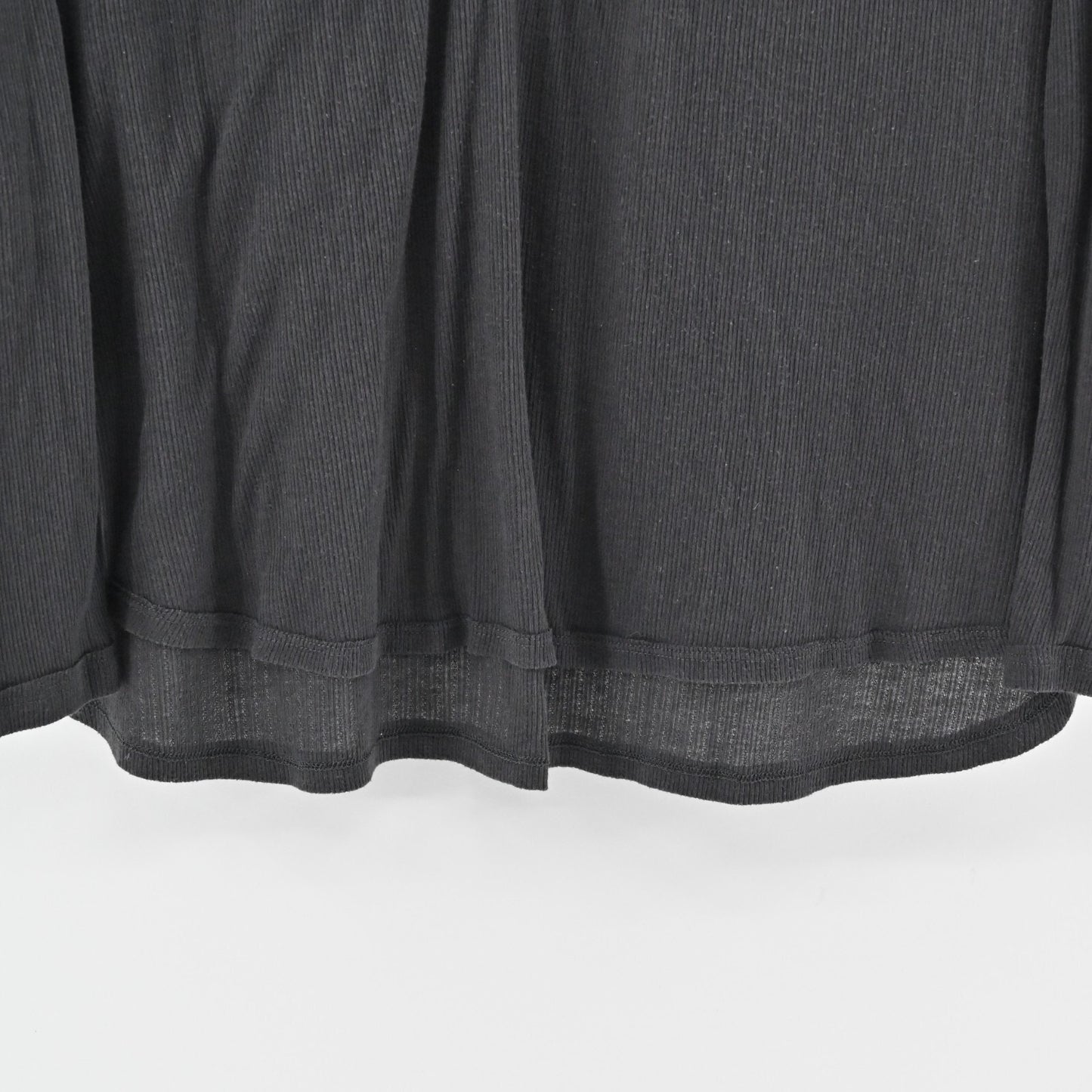 FREE PEOPLE Top Womens Size S Lola Long Sleeve Washed Black Lace Trim Raglan