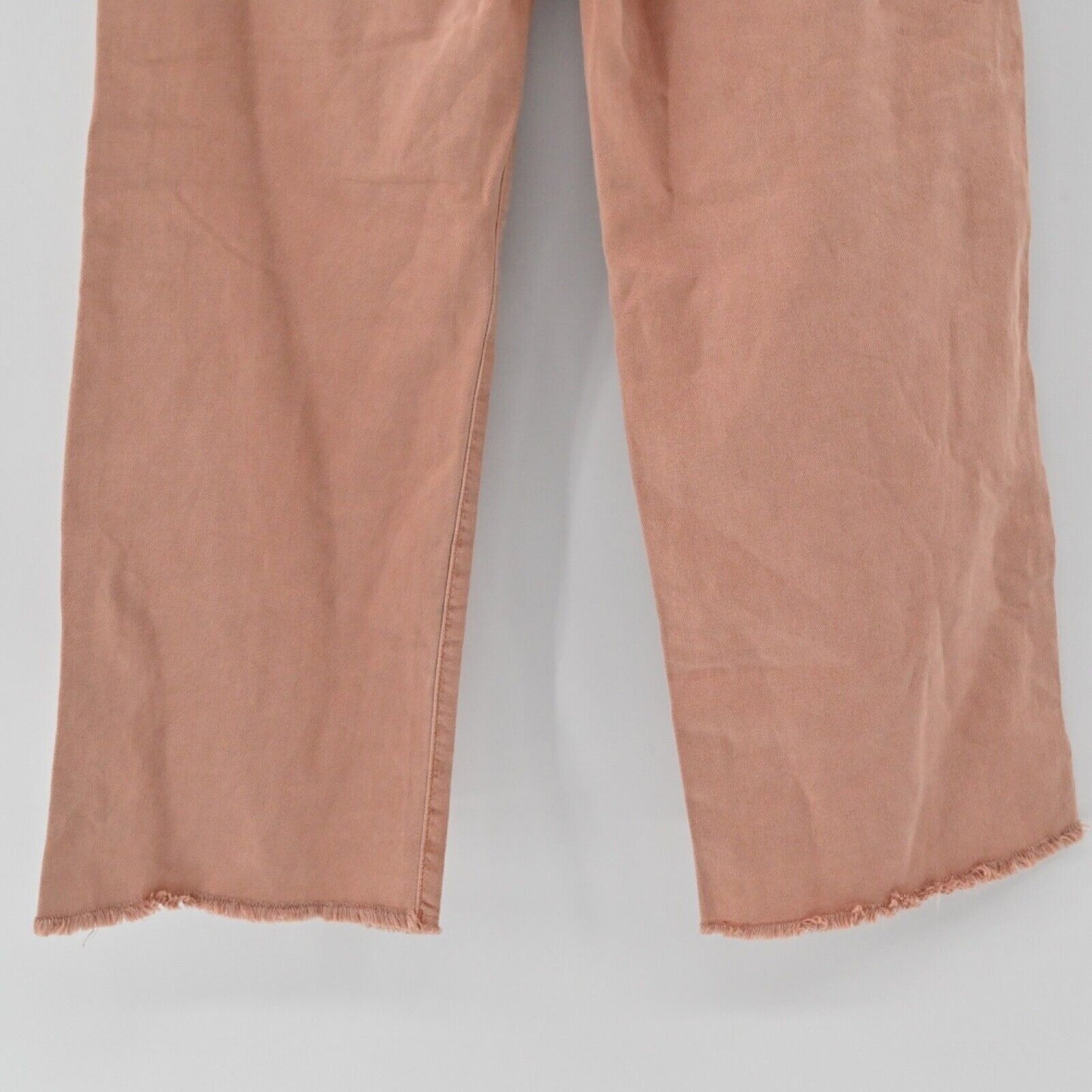 AMERICAN EAGLE Jeans Womens Sz 6 Blush Pink High Rise Wide Leg Crop Raw Hem Boho