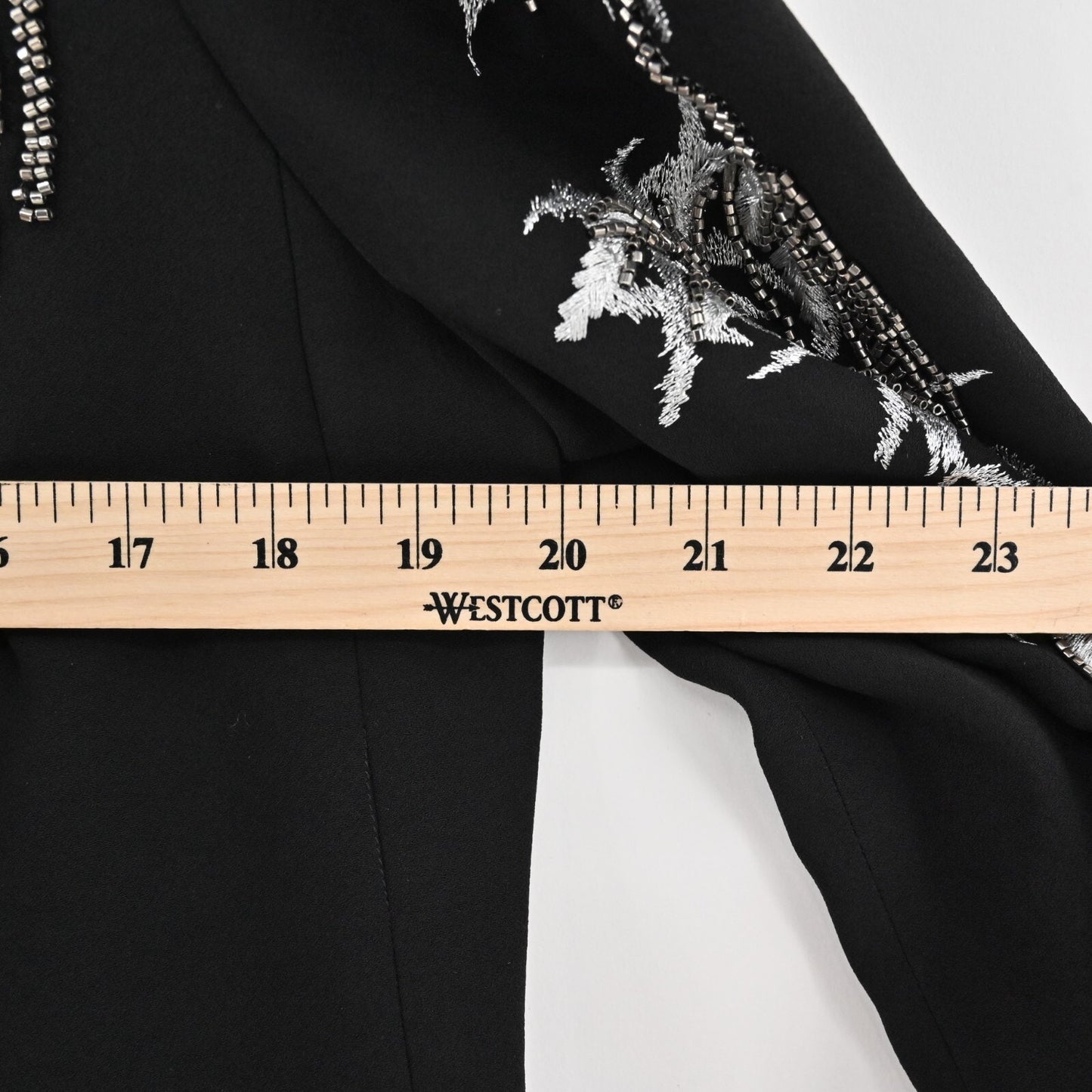 KOBI HALPERIN Embellished Jacket Womens Size S Black Beaded Palm Tree Blazer