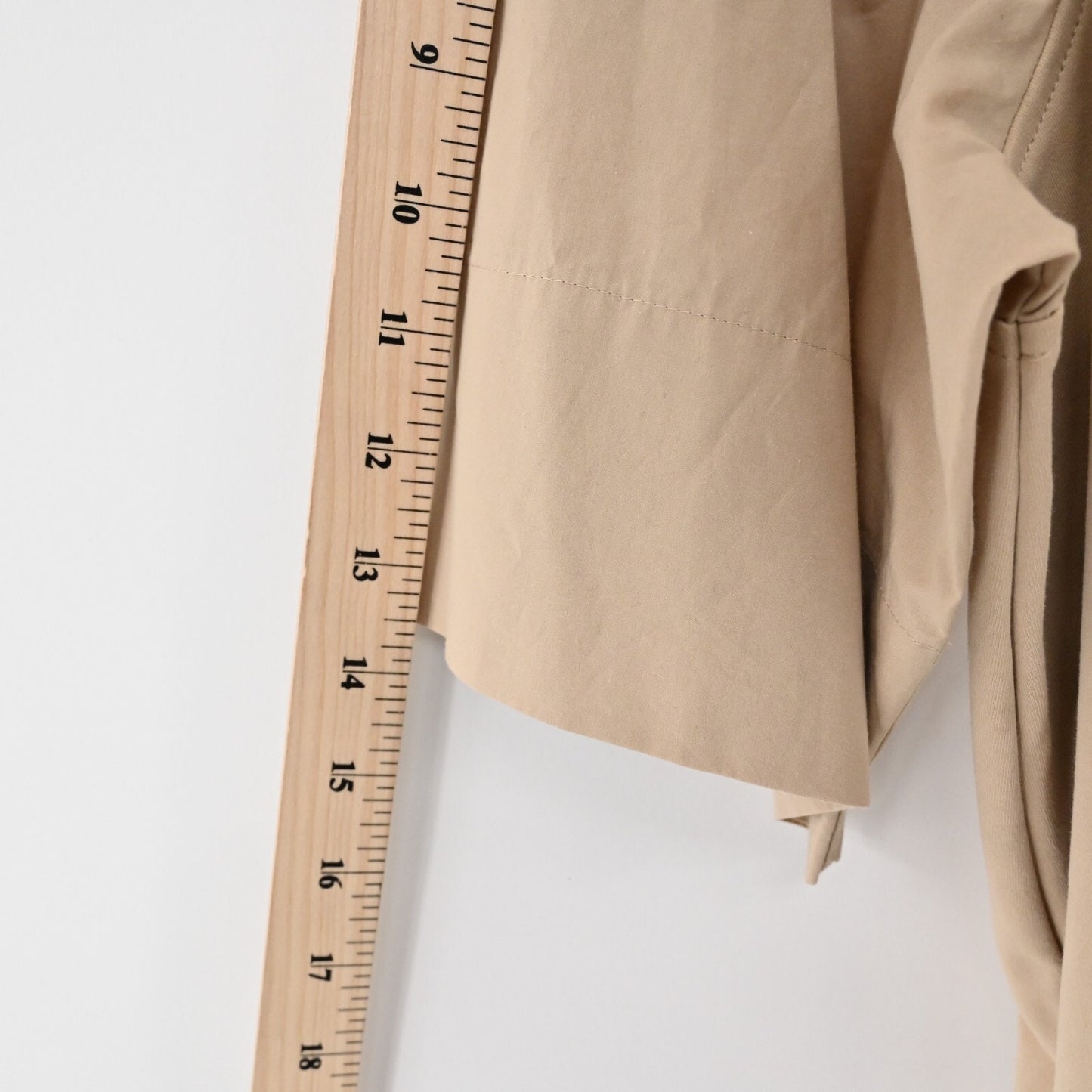 COS Khaki Shirt Dress Size S Open Collar Oversized Shift Casual Neutral Preppy