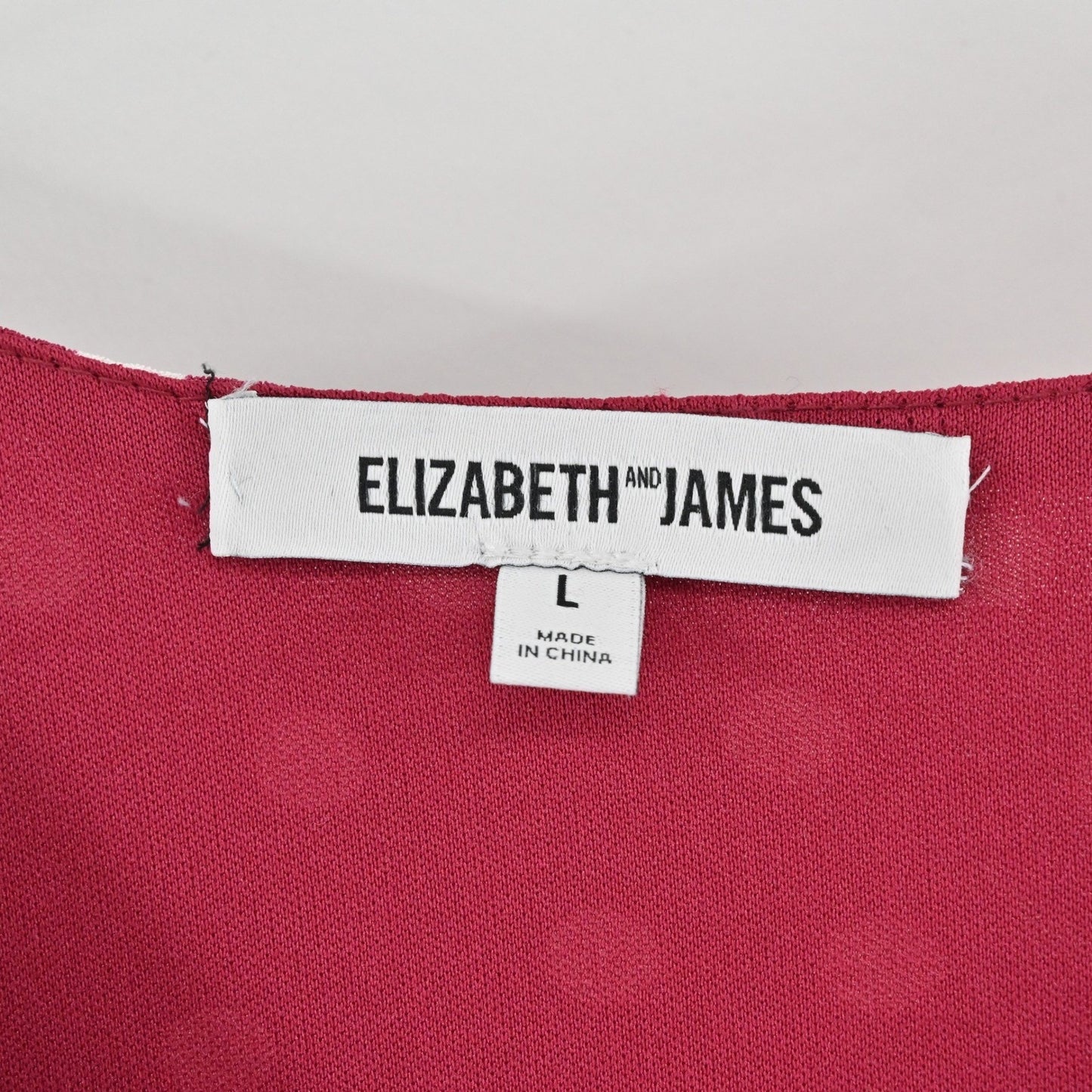 Elizabeth & James Polka Dot Midi Dress Size L Red White Tiered Retro Whimsical