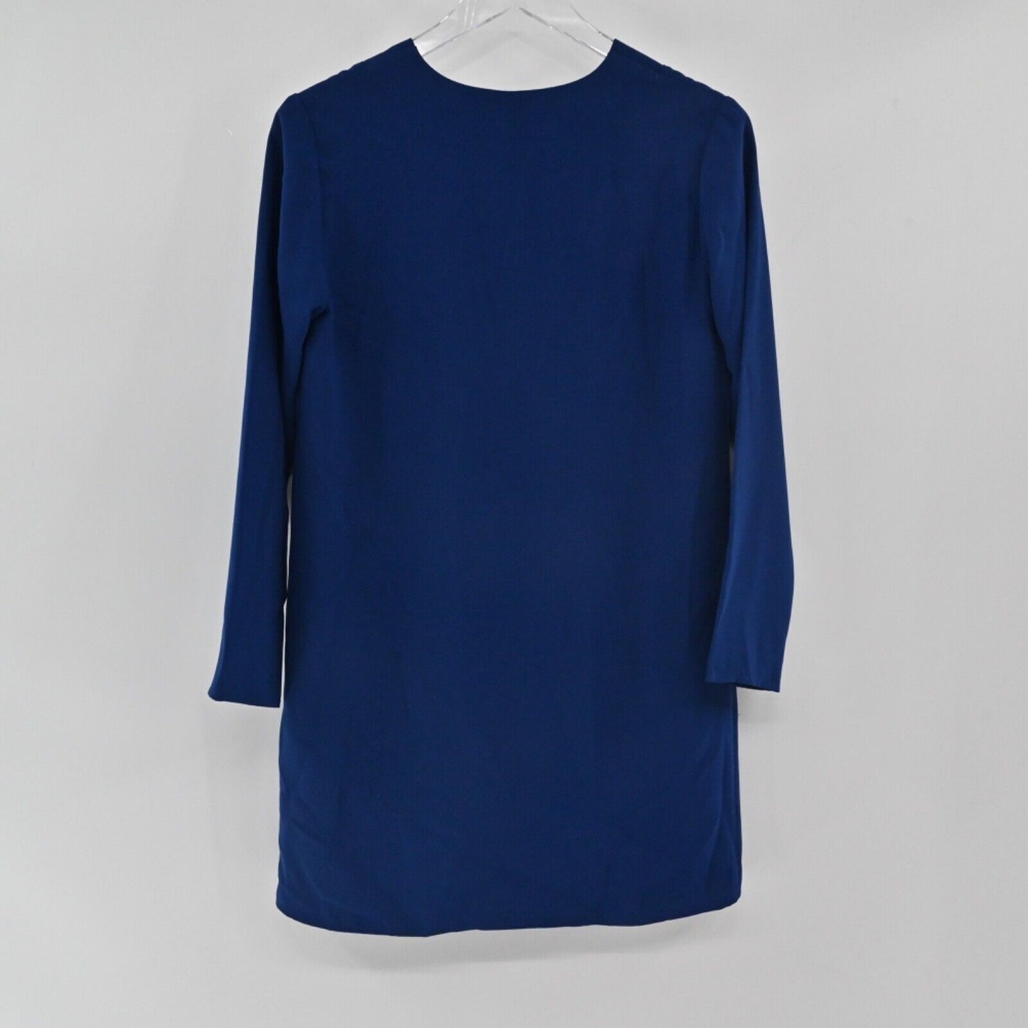 AMANDA UPRICHARD Dress Womens Sz XS Royal Blue Deep Vneck Long Sleeve Shift USA