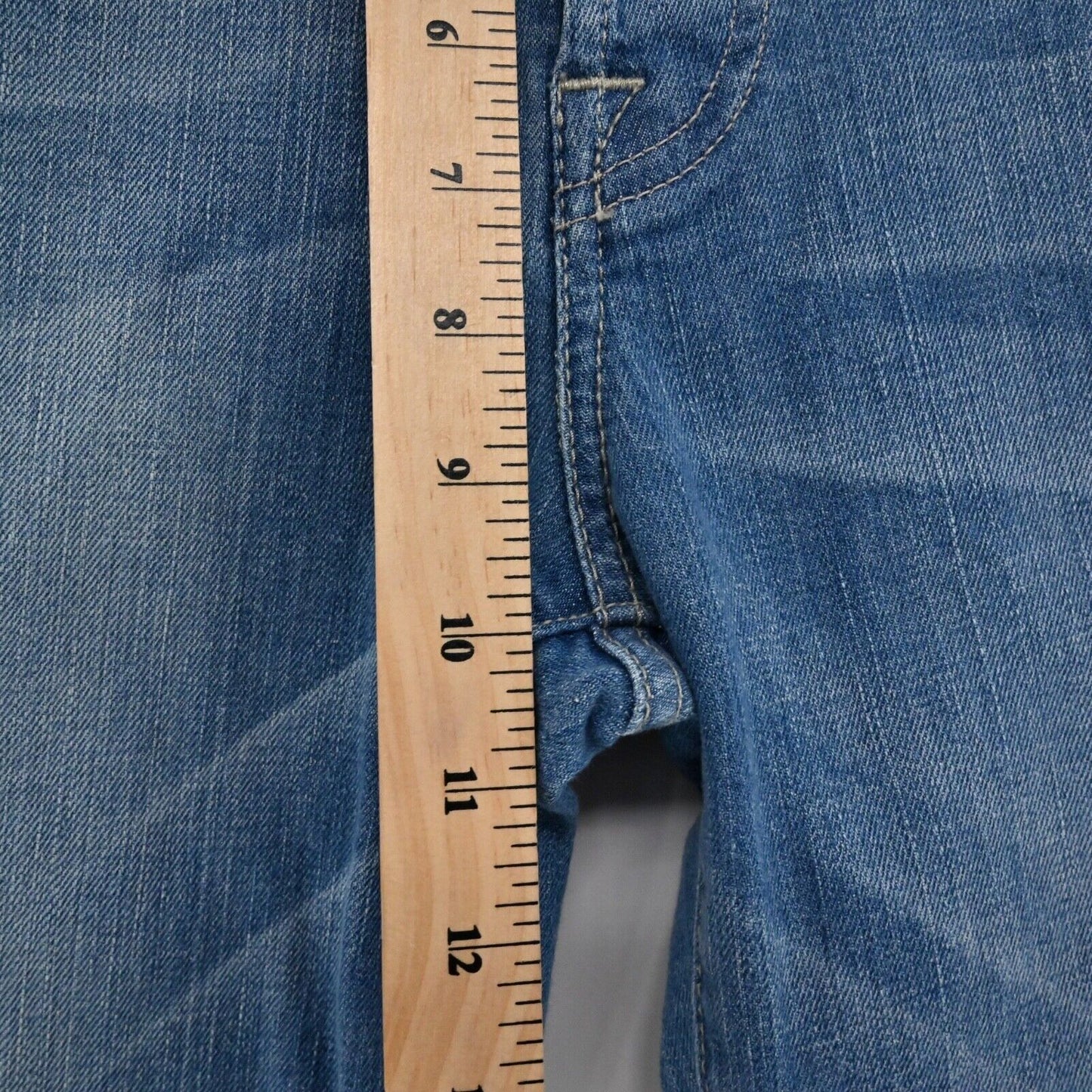 7 FOR ALL MANKIND Jeans Mens Size 31x29 Button Fly Straight Medium Wash Mid Rise