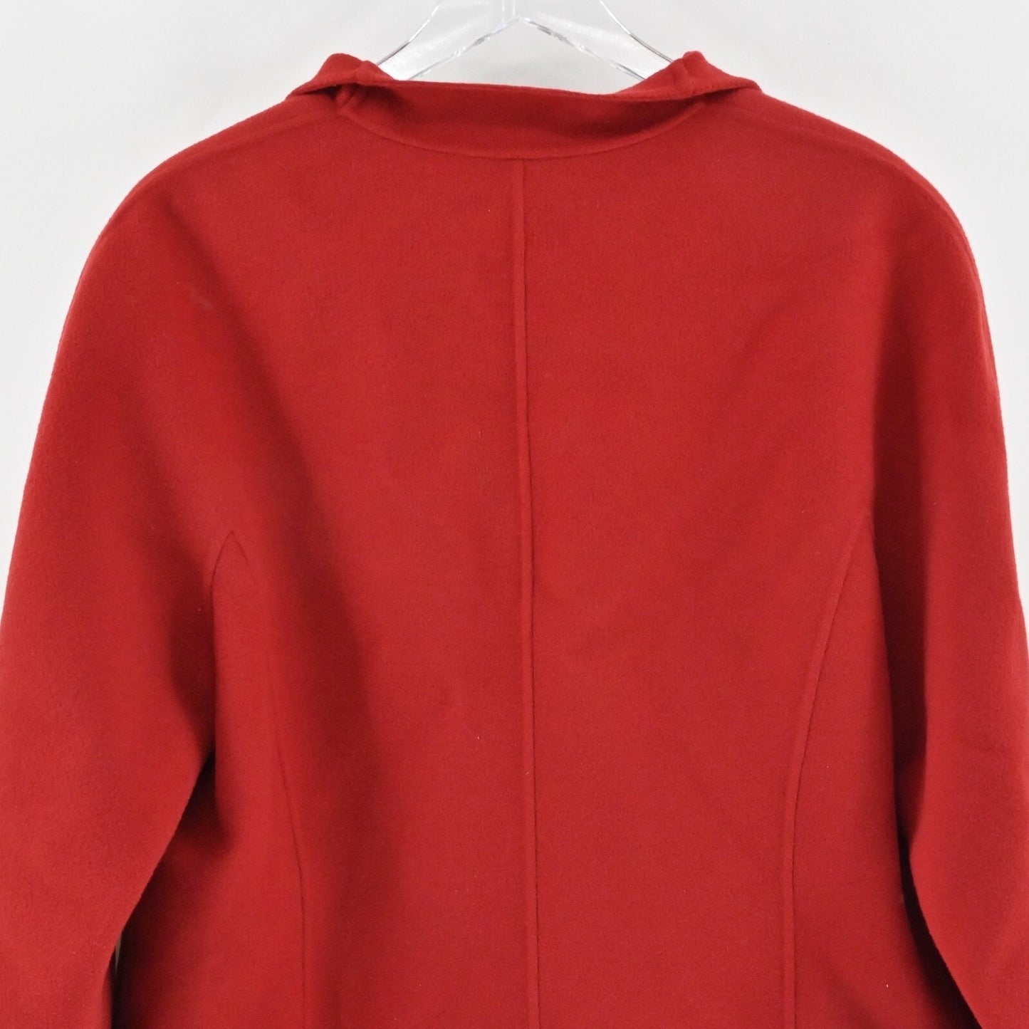 LINDA ALLARD ELLEN TRACY Womens Wool Jacket Size XXL Red Button Front Classic