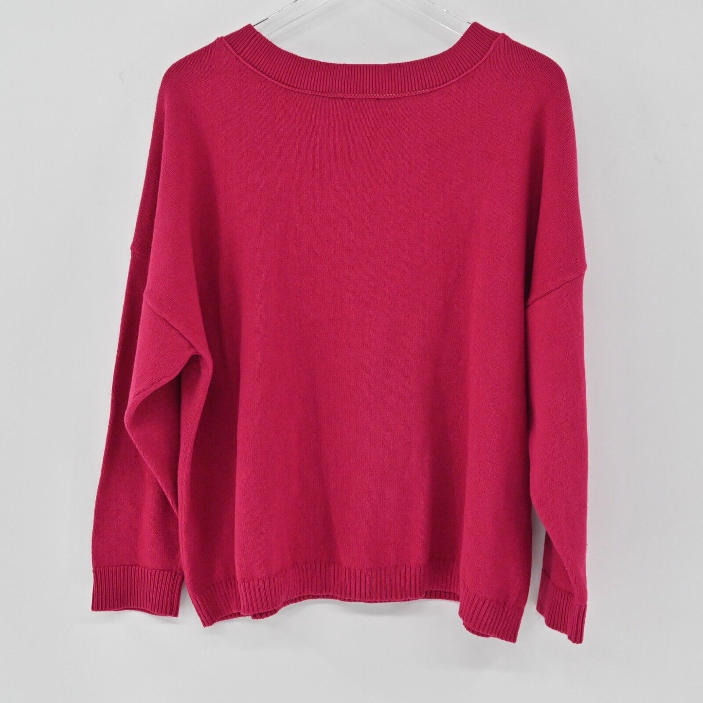 J JILL Sweater Womens Size XL Relaxed Easygoing Knit Orchid Flower Pink Pullover