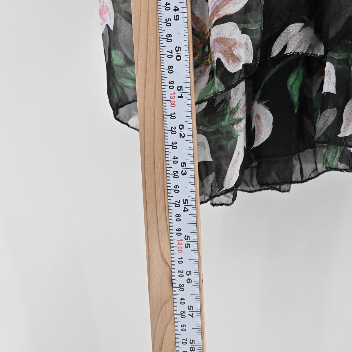 ELENA BALDI Silk Maxi Dress Size L Black Floral Chiffon Sleeveless V Neck Italy