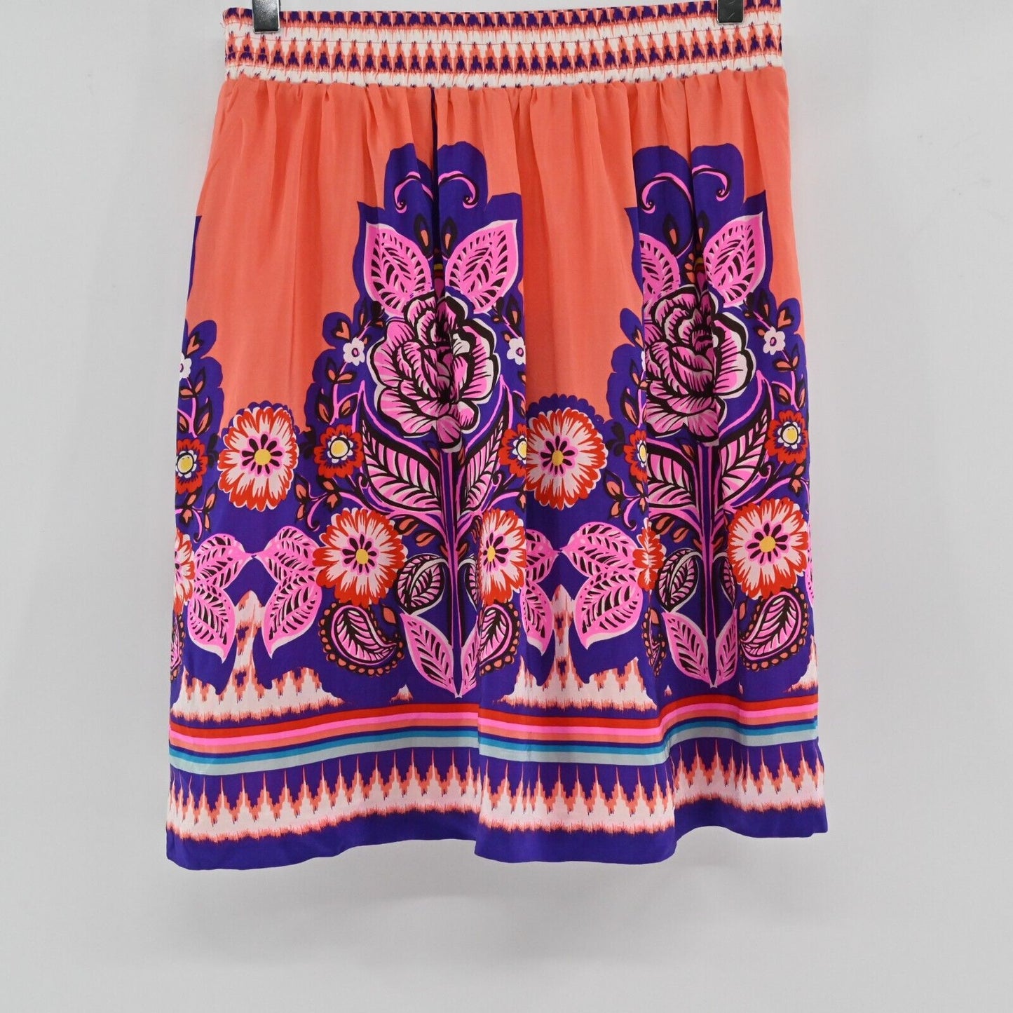 ANTHROPOLOGIE Skirt Womens Size 8 Edme & Esyllte Phosphorescence Silk Multicolor