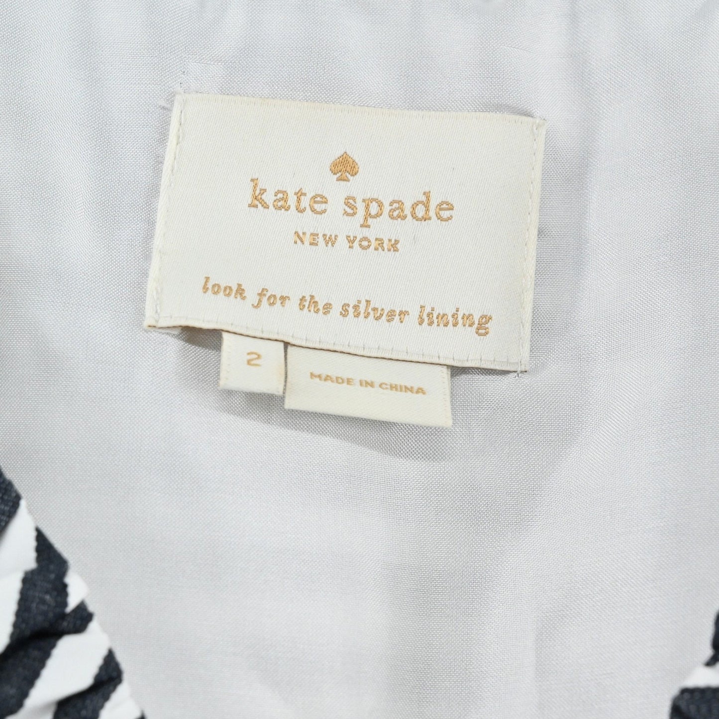 Kate Spade Striped Ruffle Dress Size 2 Nautical Sleeveless Breezy Preppy Cotton