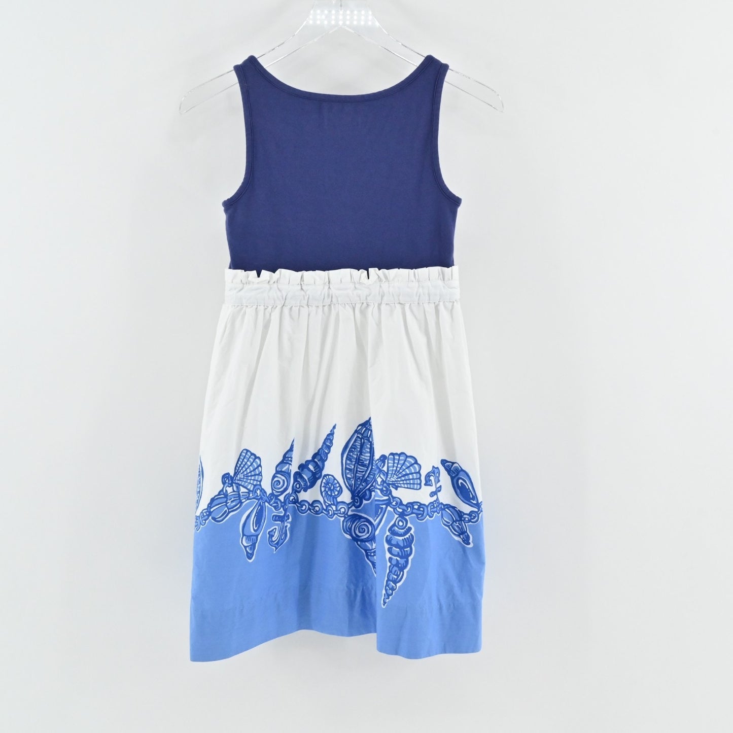 Lilly Pulitzer Nettie Dress Size XS Fallin In Love Blue Rope Belt Nautical Beach