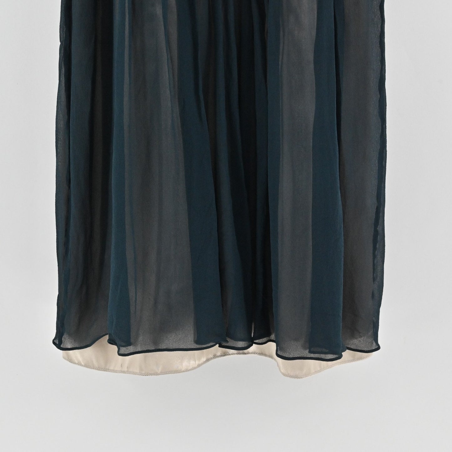 Niteline Silk Chiffon Beaded Dress Size 2 Black Sleeveless Empire Waist Cocktail