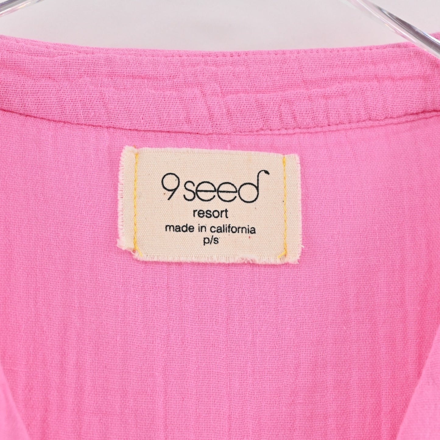 9 Seed Resort El Matador Dress Size S Pink Tiered Cotton Gauze Ruffled Romantic