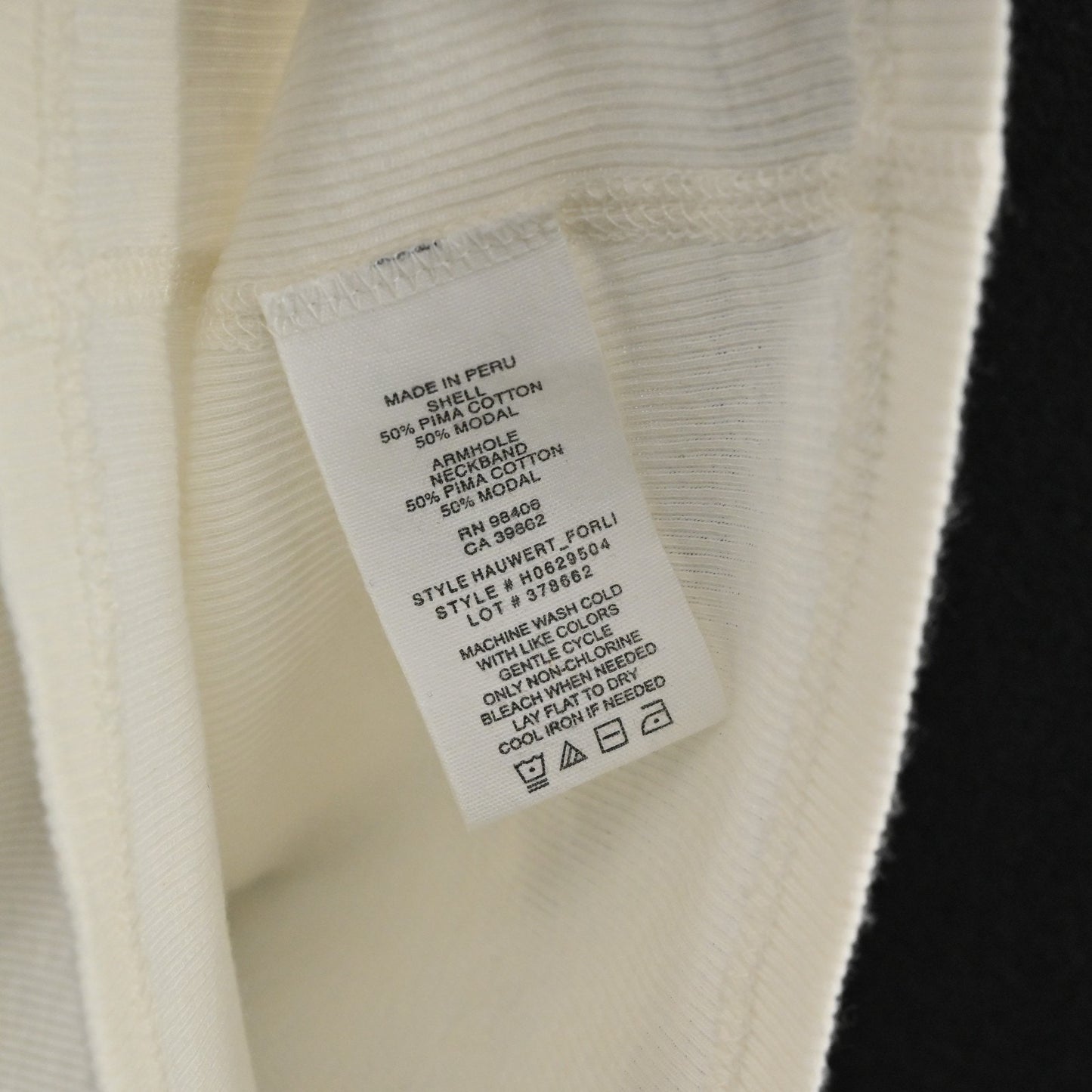 Theory Womens Ribbed Racerback Tank Top Size S Ivory Cotton Minimalist Neutral