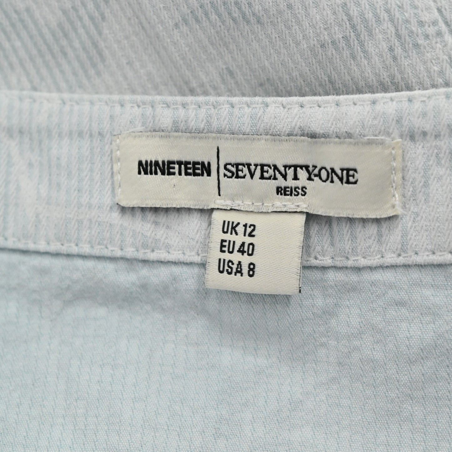 REISS Womens Hickory Stripe Floral Dress Sz 8 Drop Waist Coastal Cowgirl Western