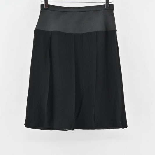 Frans Baviera Black Pleated Skirt Size S ALine Mini Whimsigoth Dark Academia