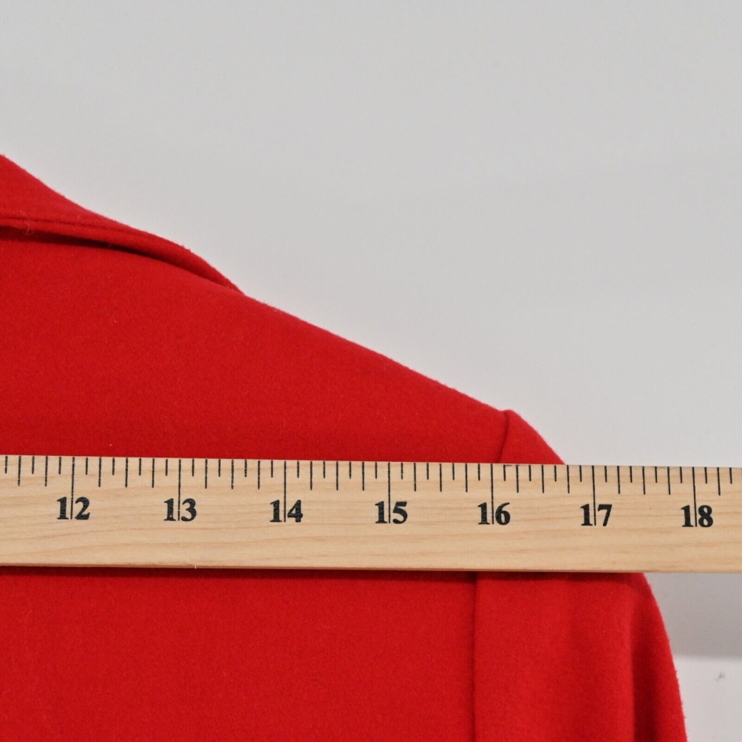 Vtg ELLEN TRACY Jacket Womens Size 10 Red Wool Blend Drape Open Front Career 00s