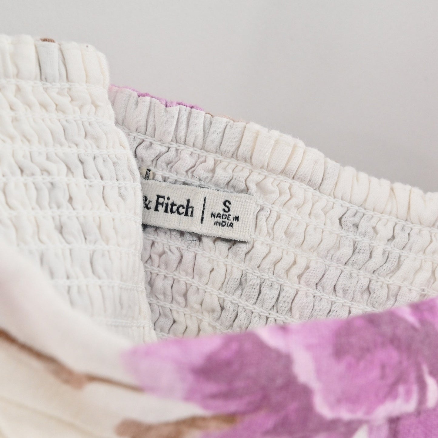 Abercrombie Fitch Emerson Floral Dress Size S Puff Sleeve Square Neck Romantic