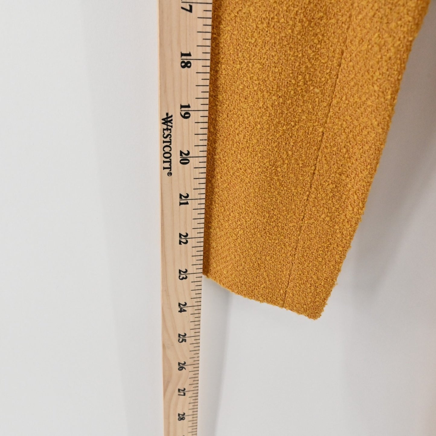 JONES NY Womens Tweed Wool Jacket Size 4 Petite Gold Yellow Belted Button Retro