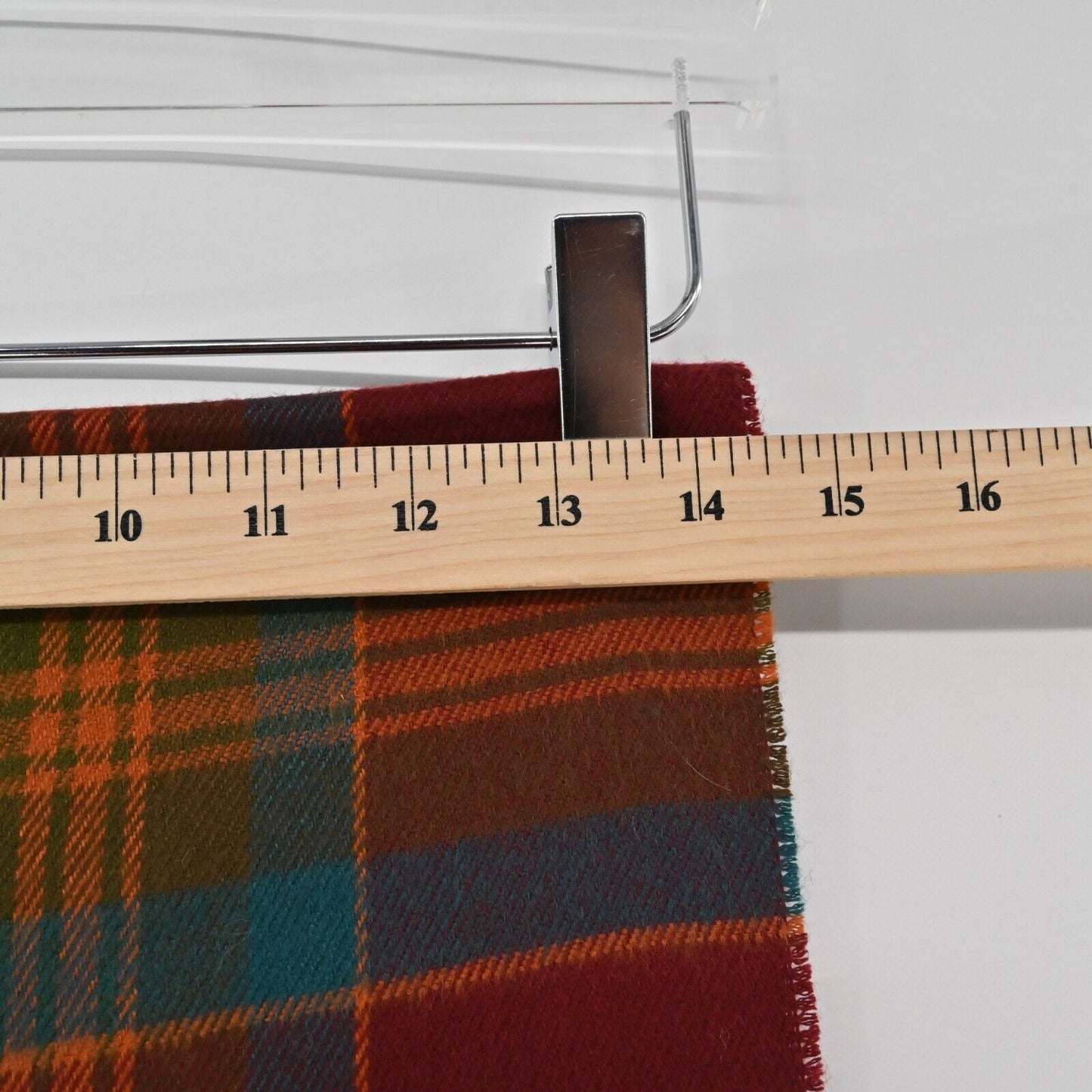 Vintage CHRISTIAN DIOR Scarf Unisex Cashmaire Fringe Plaid Scottish England 80s
