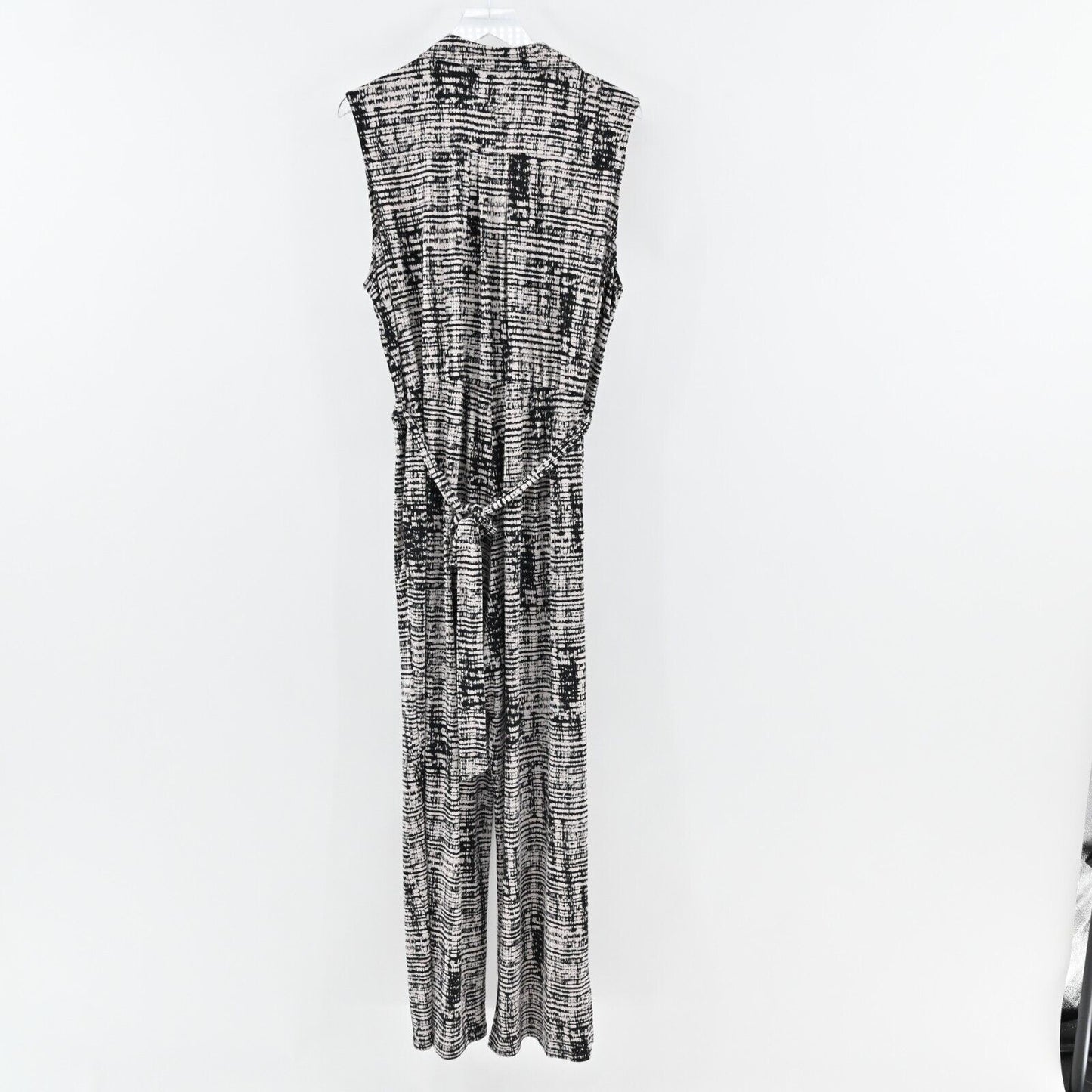 CALVIN KLEIN Jumpsuit Womens Size XXL Sleeveless Wide Leg Printed Stretch Zip