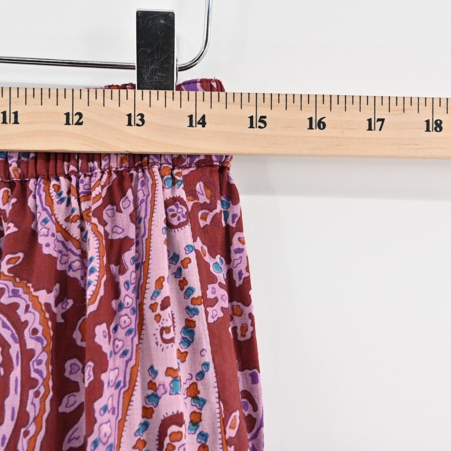 Exclusively for Signals Skirt Size M Tiered Maxi Cotton Multicolor Paisley Boho