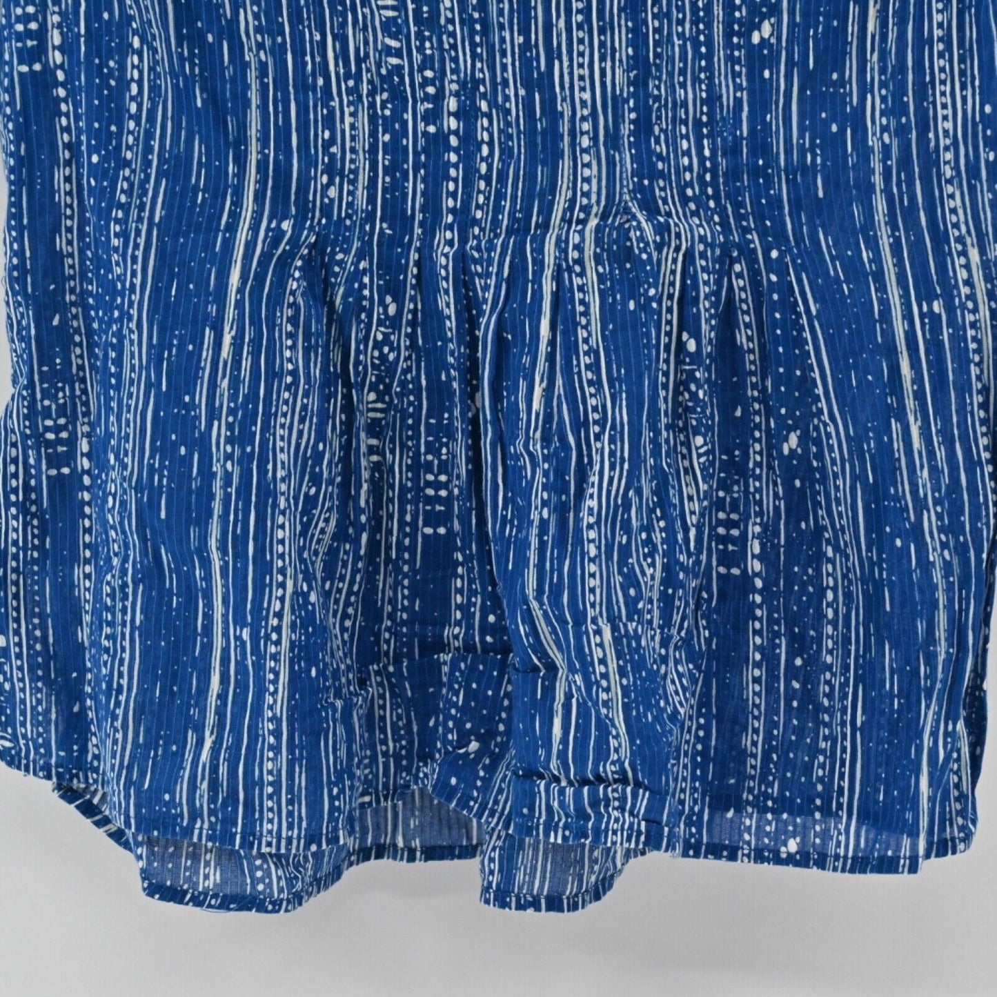 ANTHROPOLOGIE Top Womens Size 0 MAEVE Blue Stripe 100% Cotton Orchid Island Boho