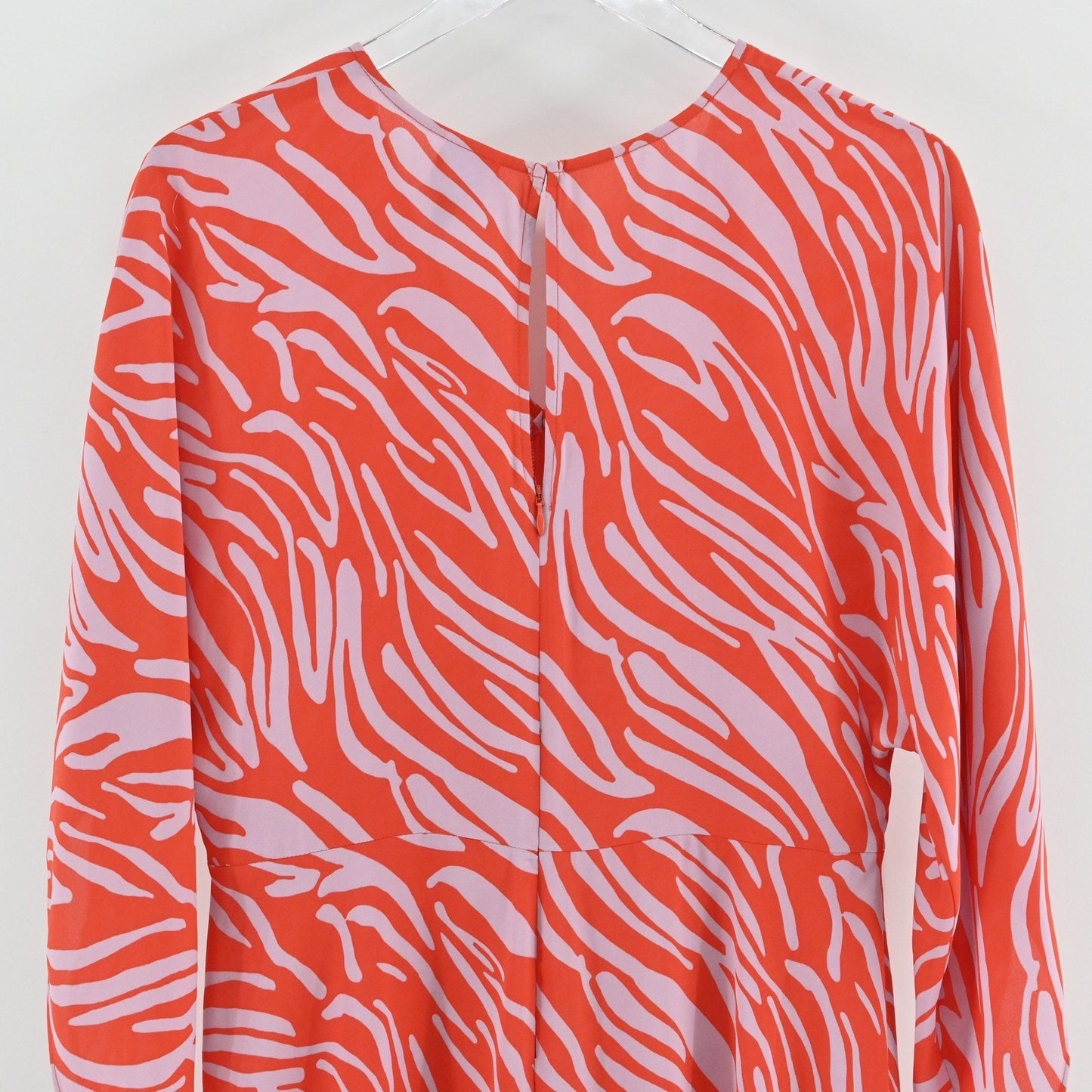 Cabi Saunter Maxi Dress Size S Orange Zebra Dolman Kimono Sleeve Boho Eclectic