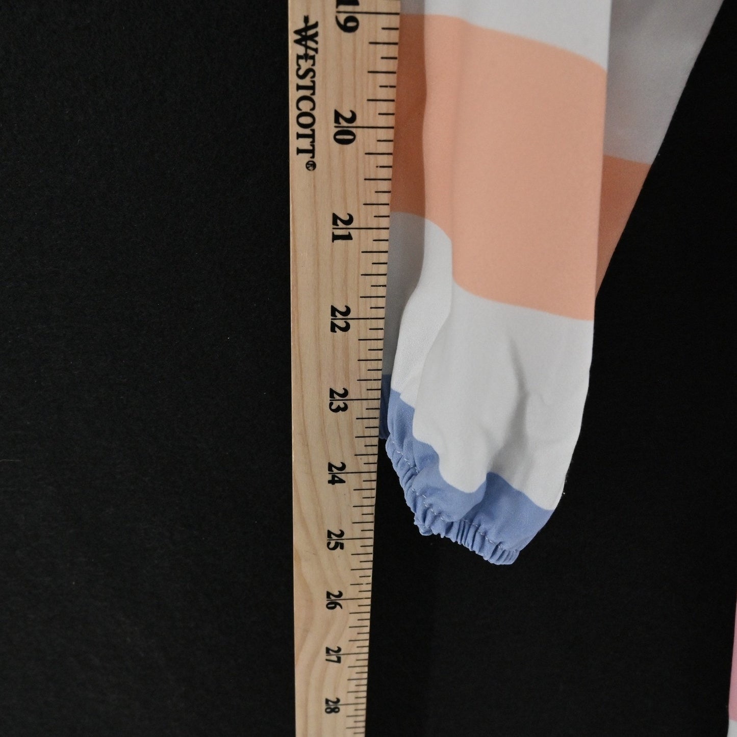 Sail to Sable Charade Maxi Dress Size L Caftan Pastel Long Sleeve Chevron STS