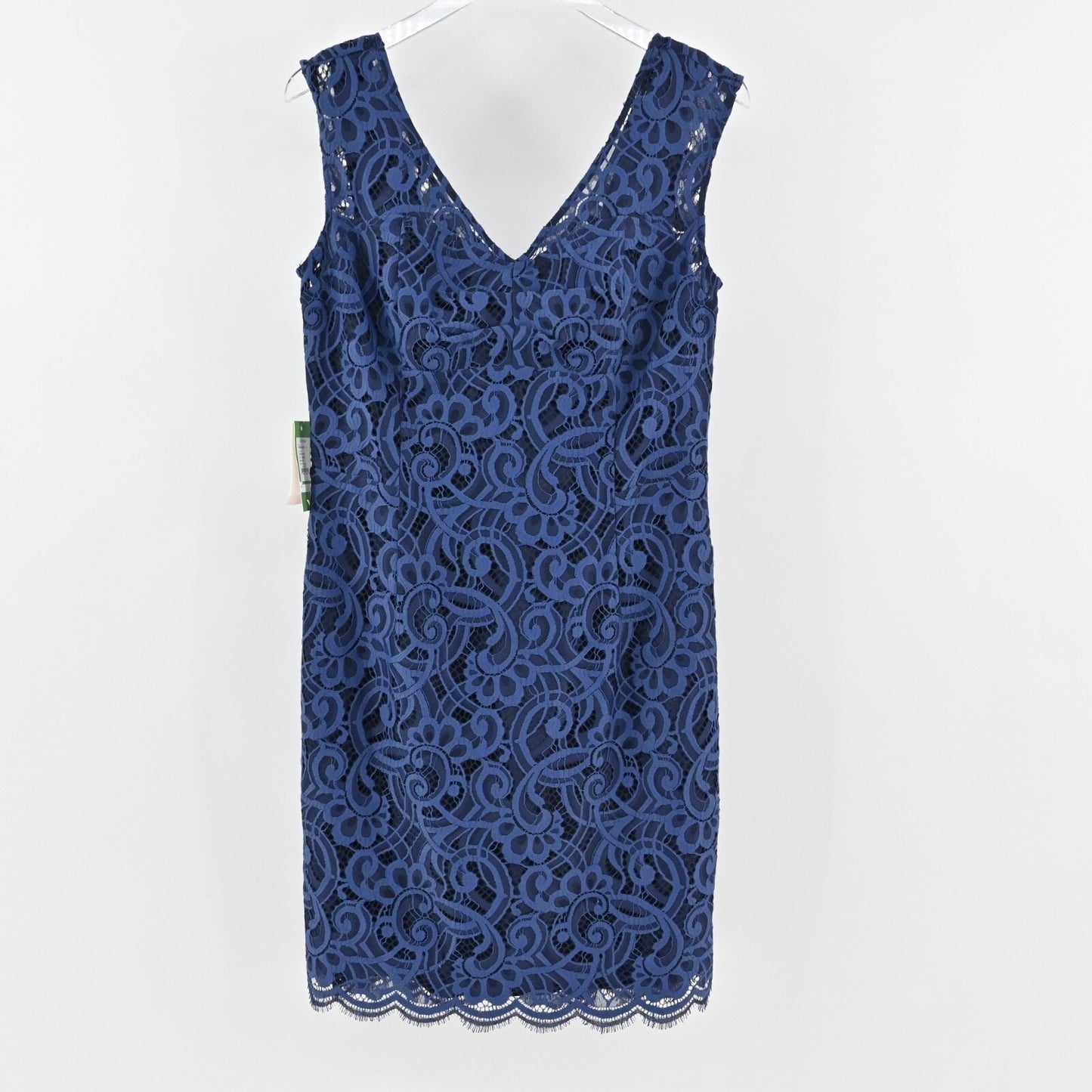 LILLY PULITZER Rosaline About Face Lace Dress Size 12 Blue Cap Sleeve V Neck NEW