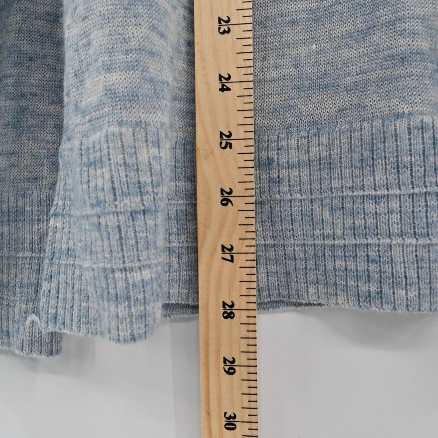 LULULEMON Top Womens Sz S Heather Blue Well Being Crew Sweater Linen Athleisure