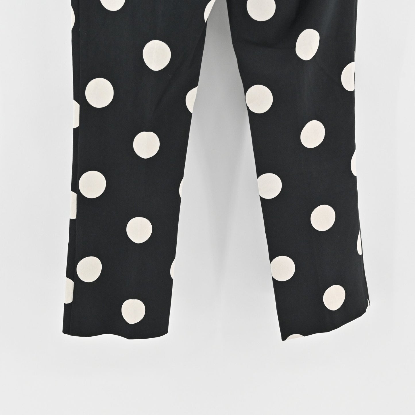 ANTHROPOLOGIE Pants Womens Size 2 Polka Dot Black Essential Skinny Kick Flare