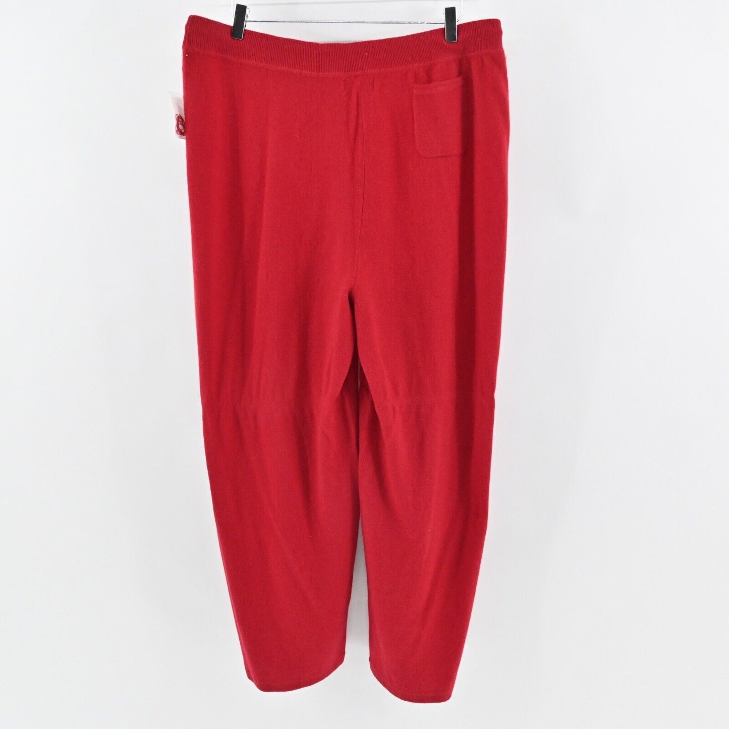 SUTTON STUDIO Pants Womens Size 3X Red Cashmere Knit Drawstring High Rise Lounge