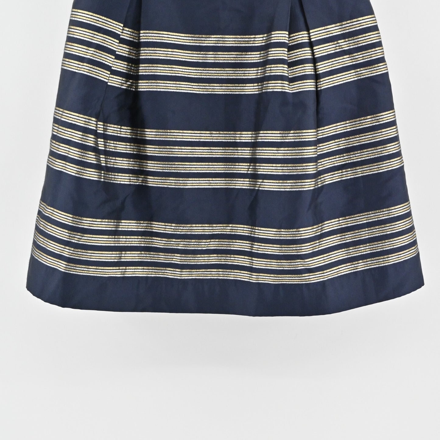 LILLY PULITZER Sami Dress Sz 10 Ryan Navy Metallic Stripe Embellished Strapless