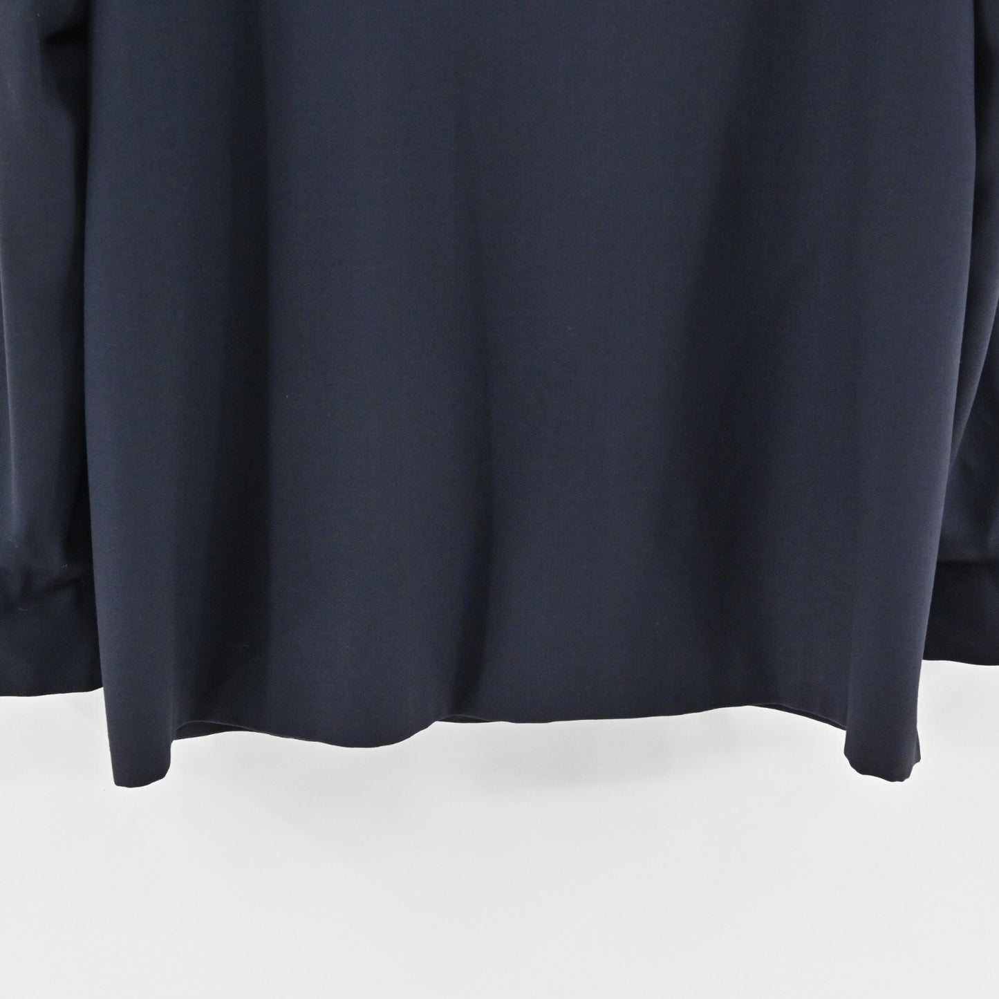 Vtg ZANELLA Jacket Womens Size 42 Solid Dark Navy Wool Collared Chore Shacket