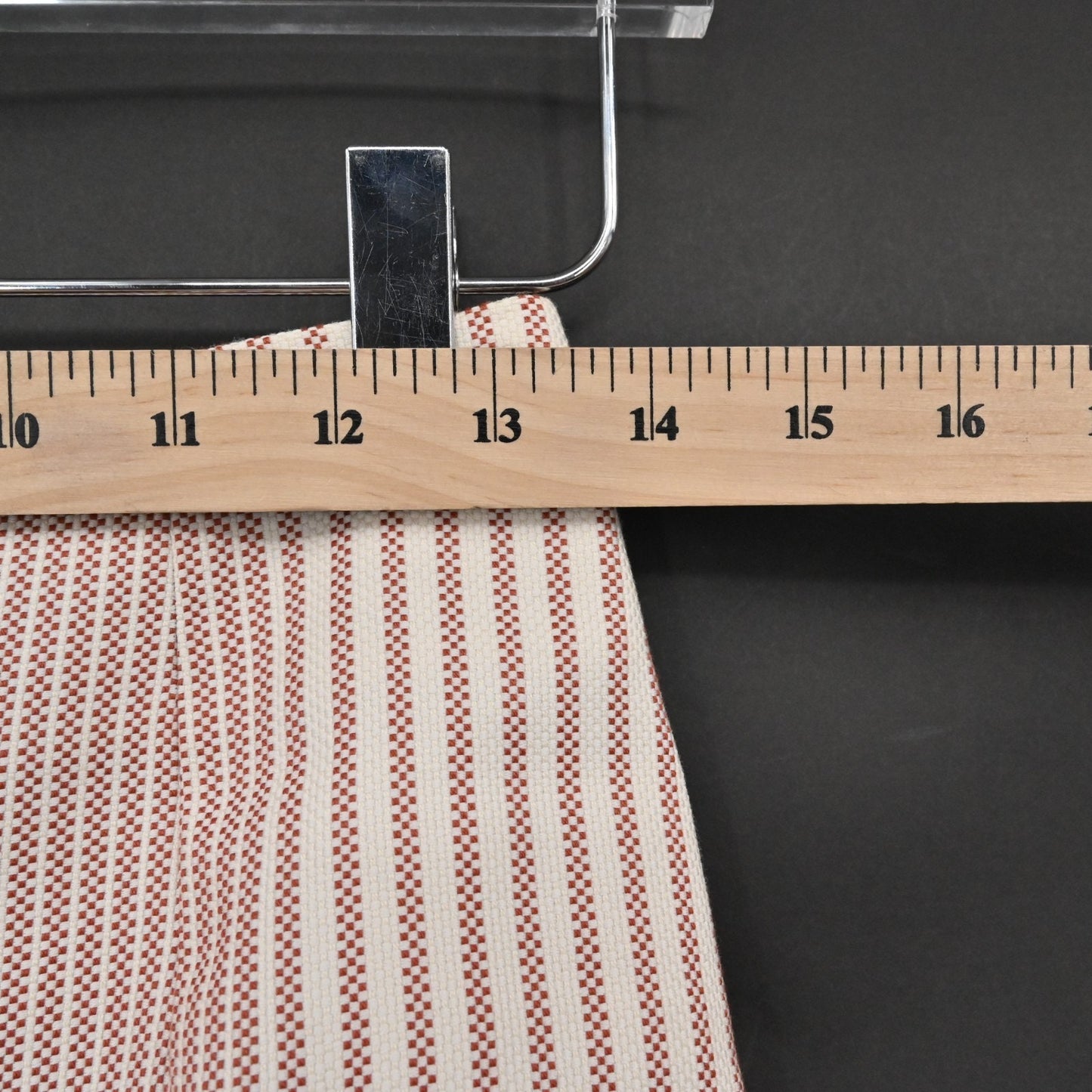 STELLA MCCARTNEY Cotton Pencil Skirt Size 38 Pink Stripe Micro Dot Corpcore