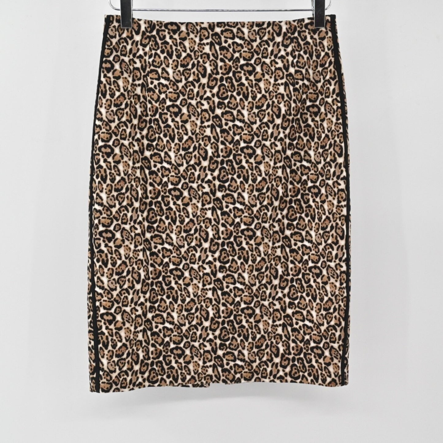WHBM Animal Print Pencil Skirt Size 2 Leopard Cotton Lined Mob Wife Office Siren