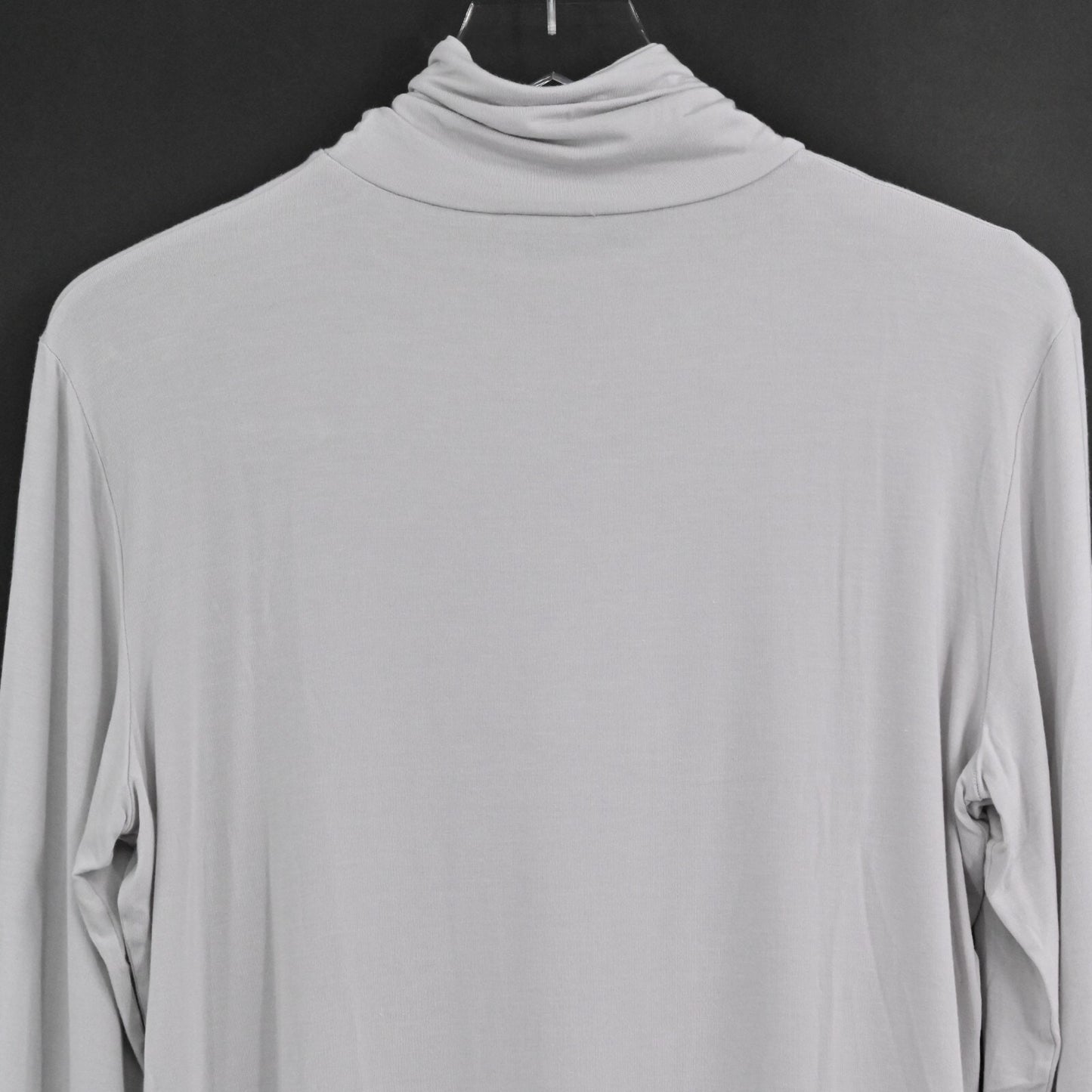 LES COPAINS Top Womens Size 48 Light Gray Stretch Long Sleeve Turtleneck Romamia