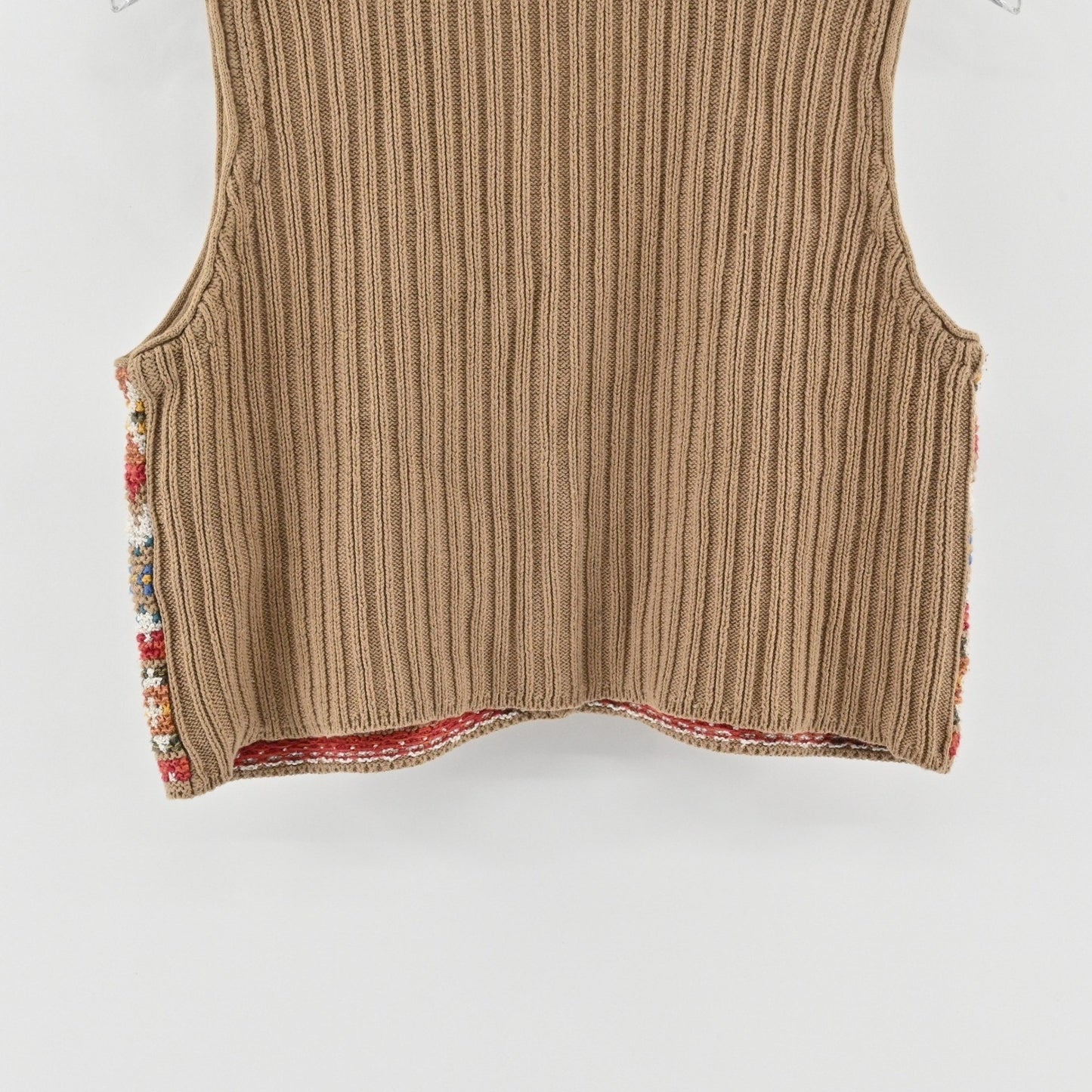 Vtg Y2k Lizsport Sweater Vest Size M Fair Isle Sleeveless Knit Top Multicolor
