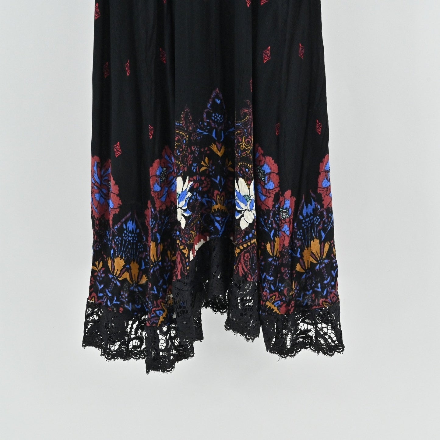 Free People Whos Sorry Now Slip Dress S Lace Trim Floral Print Mini Intimately