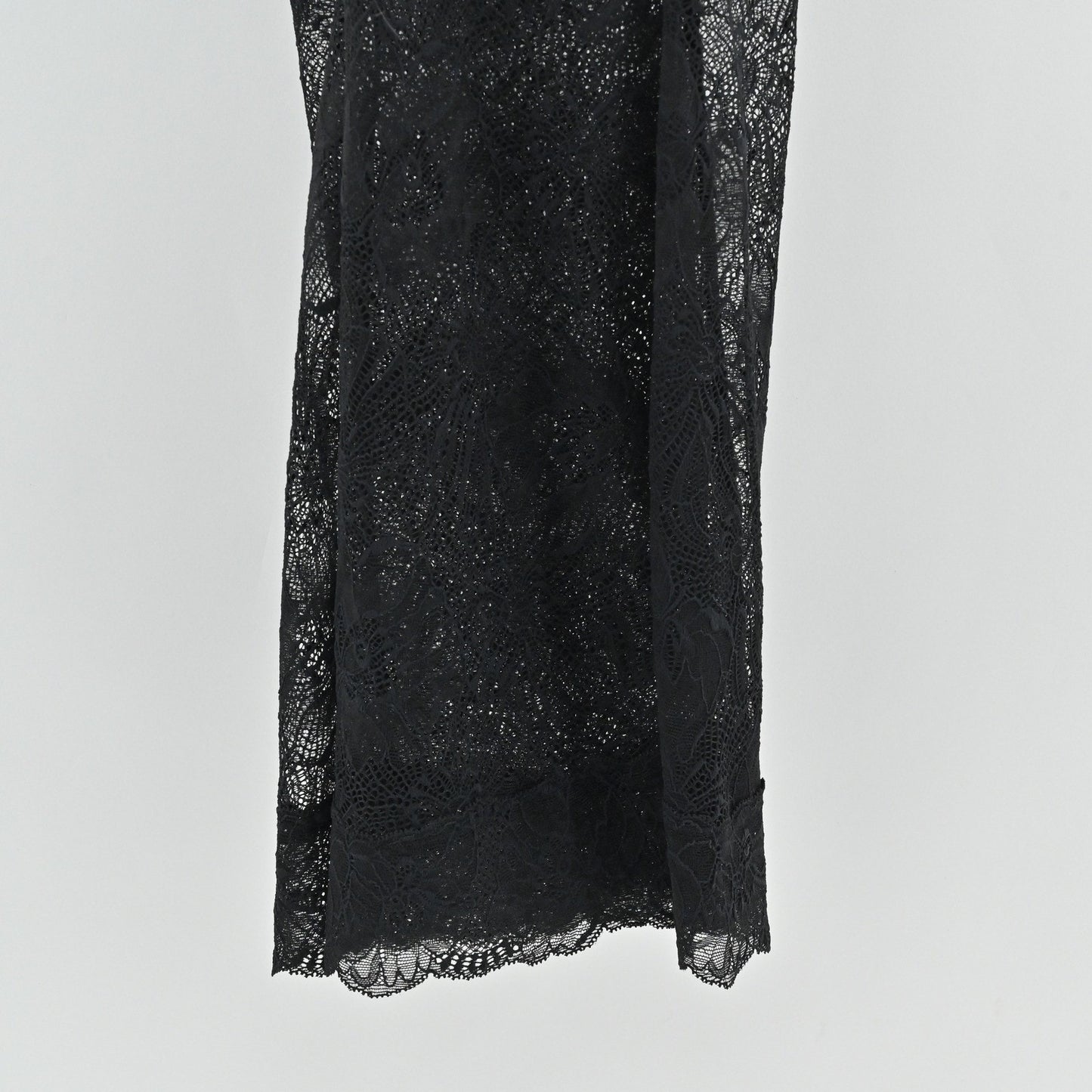 Victorias Secret Black Lace Mini Dress Sz S Halter Dark Romantic Sheer Lingerie