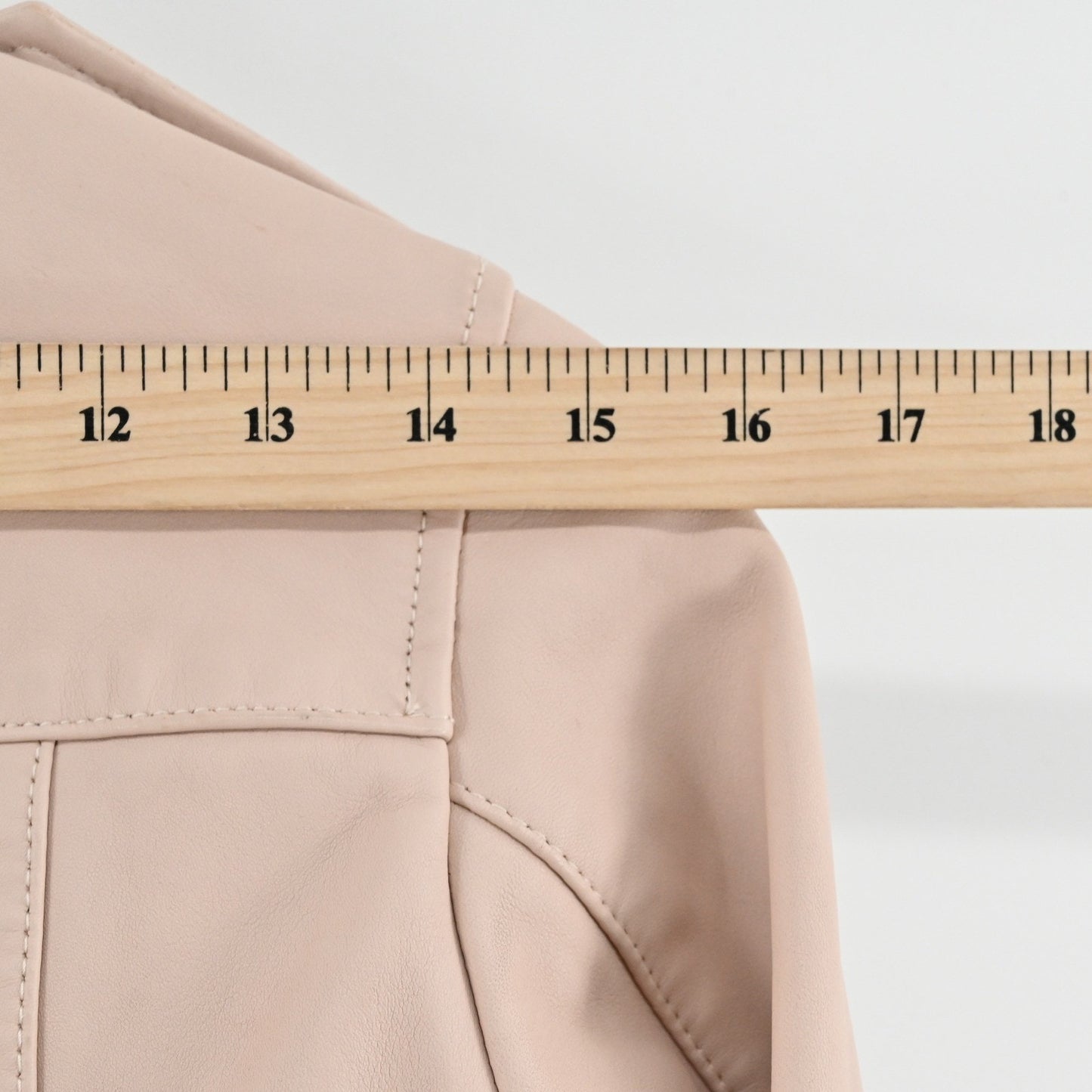 AllSaints Balfern Leather Biker Jacket Size 4 Beige Pink Lamb Rocker Edgy Moto