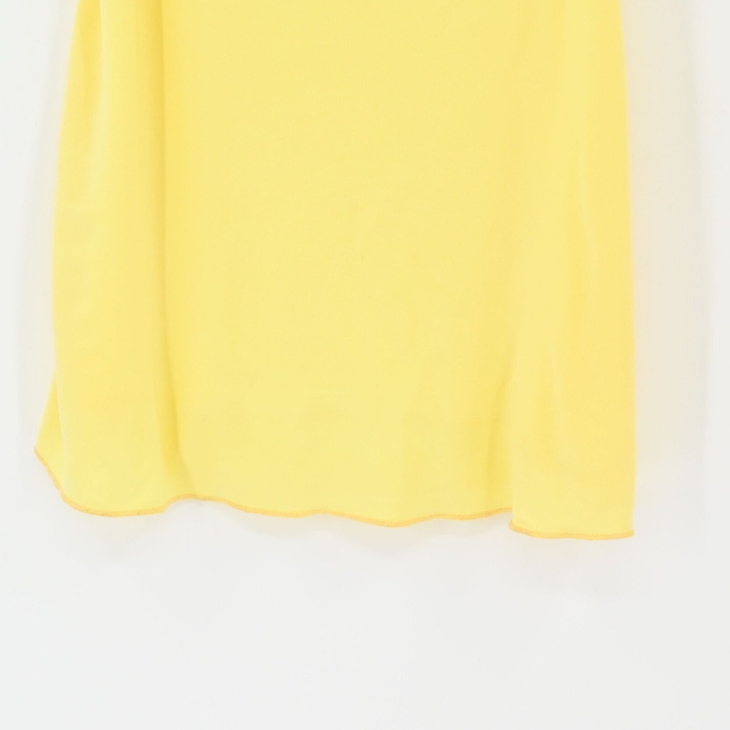 Vtg Babydoll Top Womens Sz M Yellow Sequin Trim Pastels Bling Festival Y2k USA