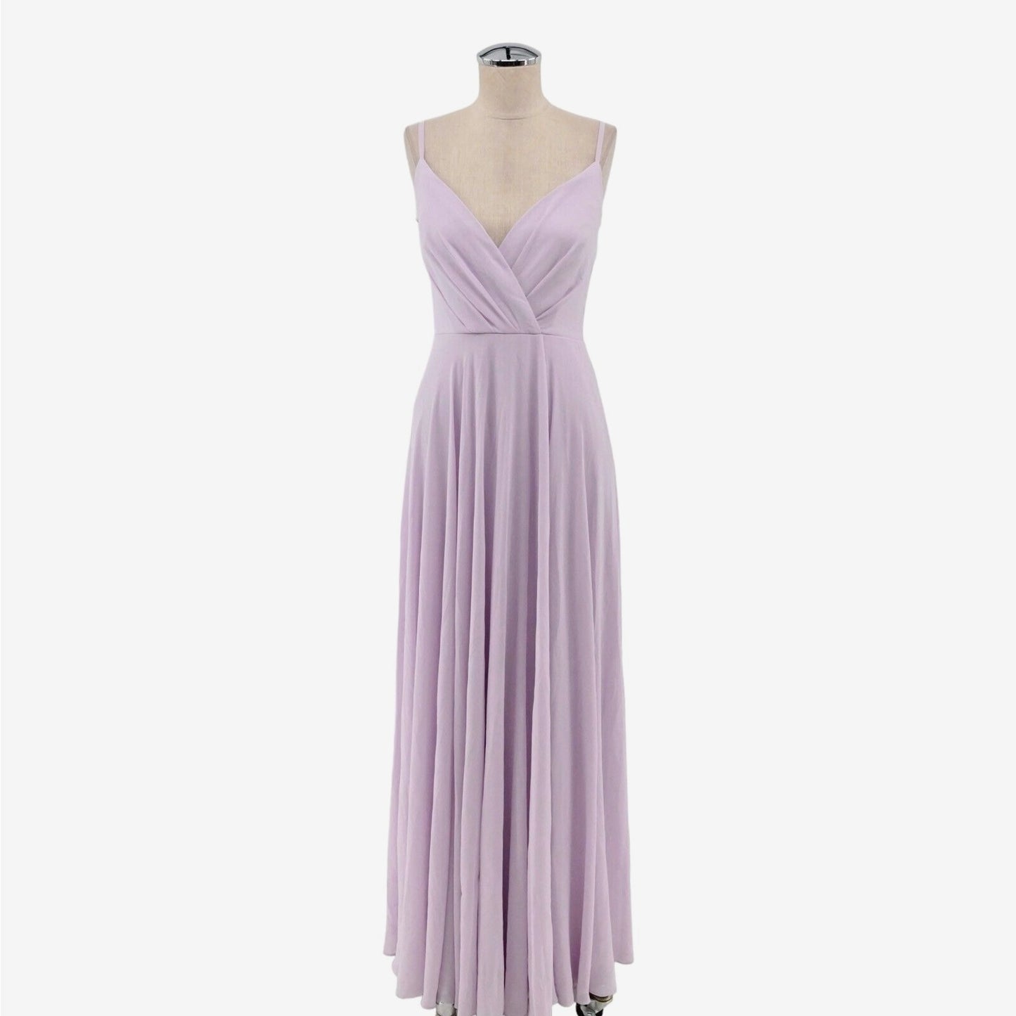 LULUS About Love Maxi Dress Size S Lavender Chiffon Spaghetti Strap All Gown
