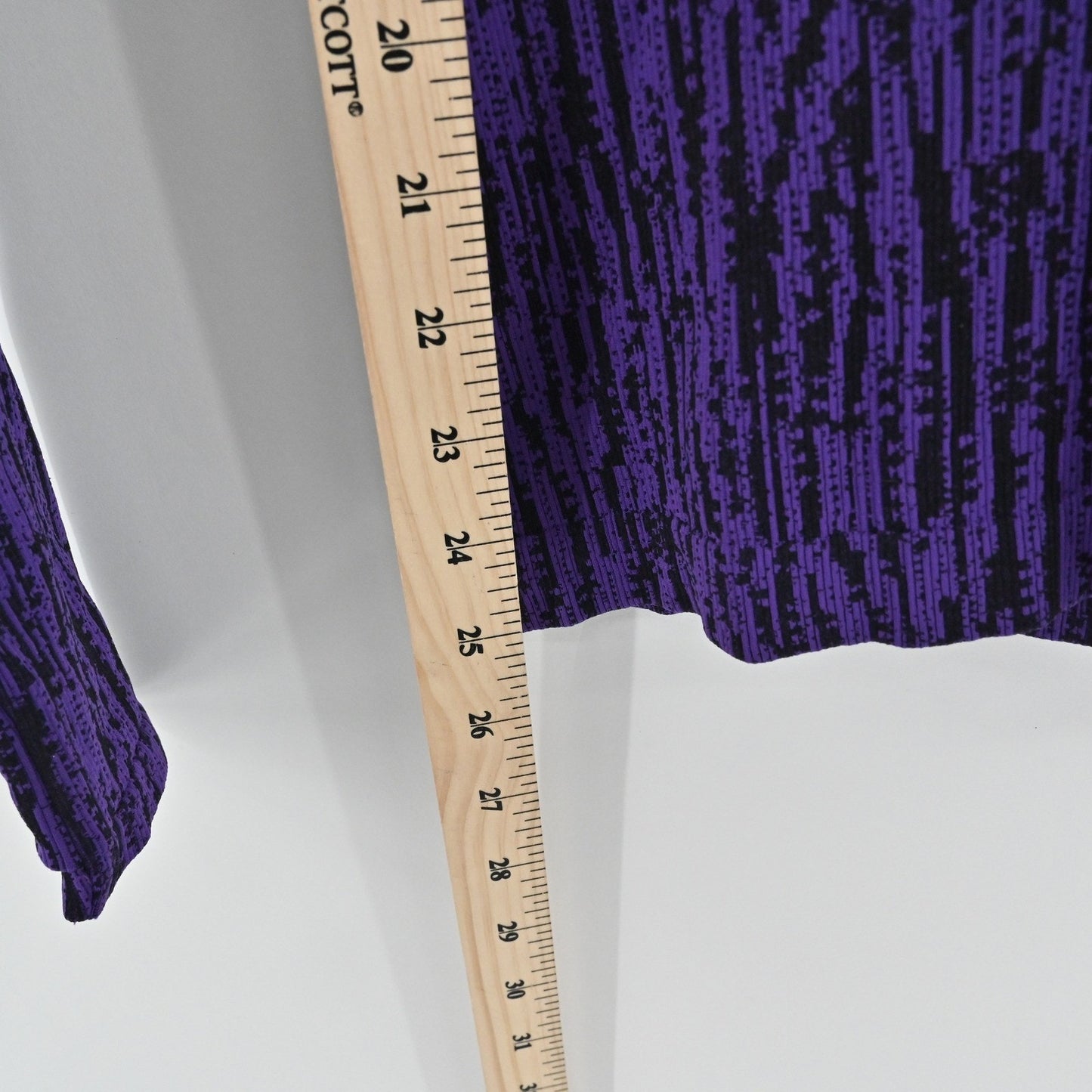 Athleta Flurry Elemental Turtleneck Top Womens XS Purple Black Warm Long Sleeve