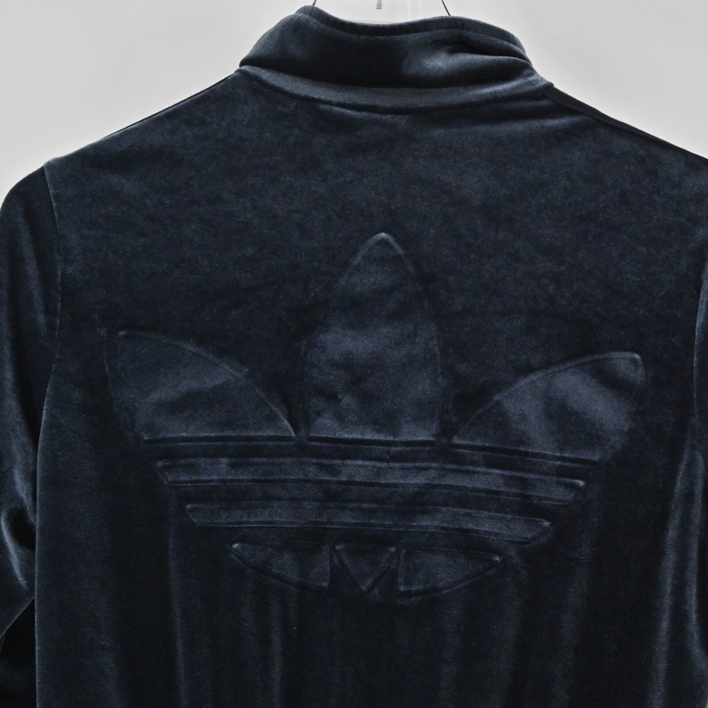 ADIDAS Jacket Womens Size S Blue Luxe Velvet Firebird Originals Track Full Zip