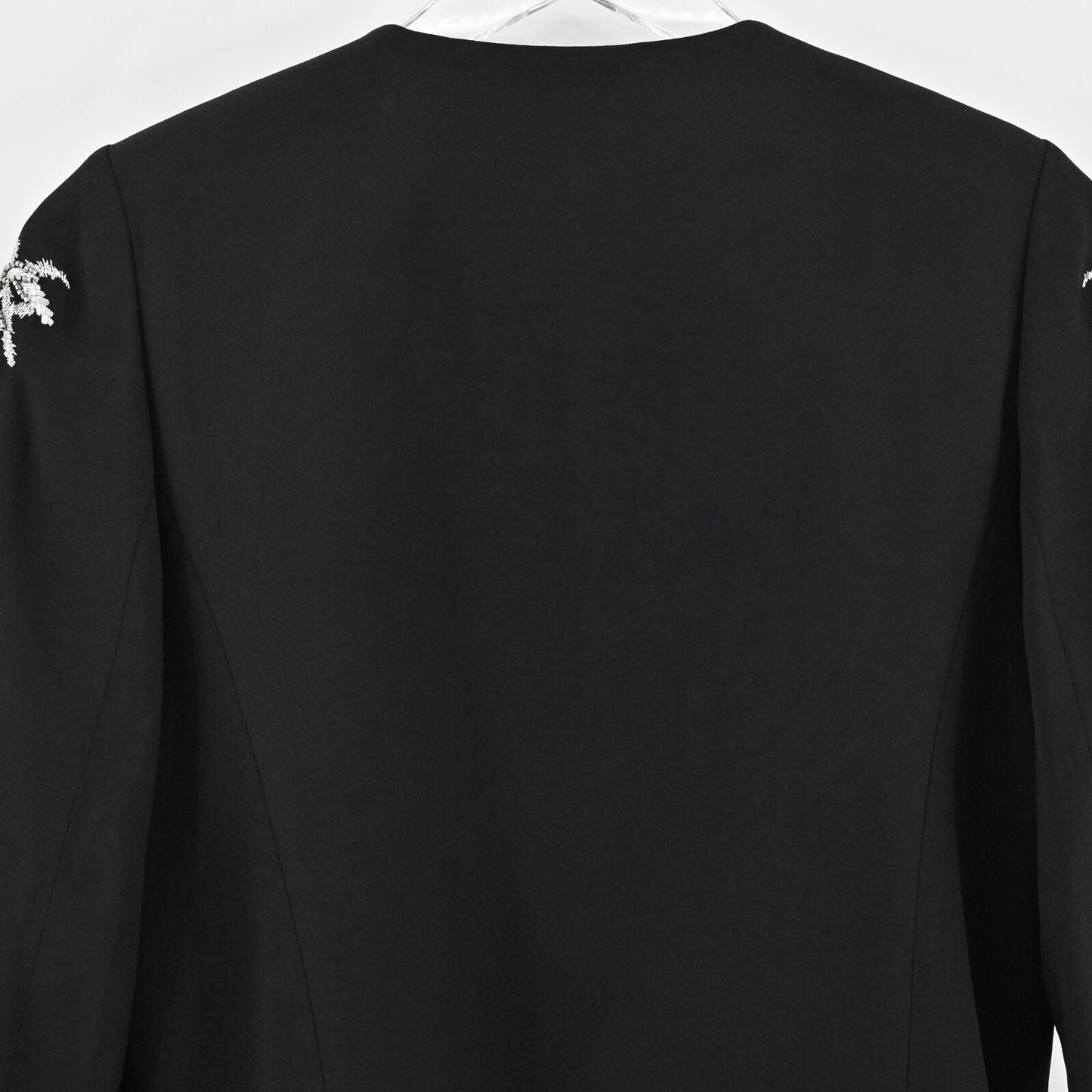 KOBI HALPERIN Embellished Jacket Womens Size S Black Beaded Palm Tree Blazer