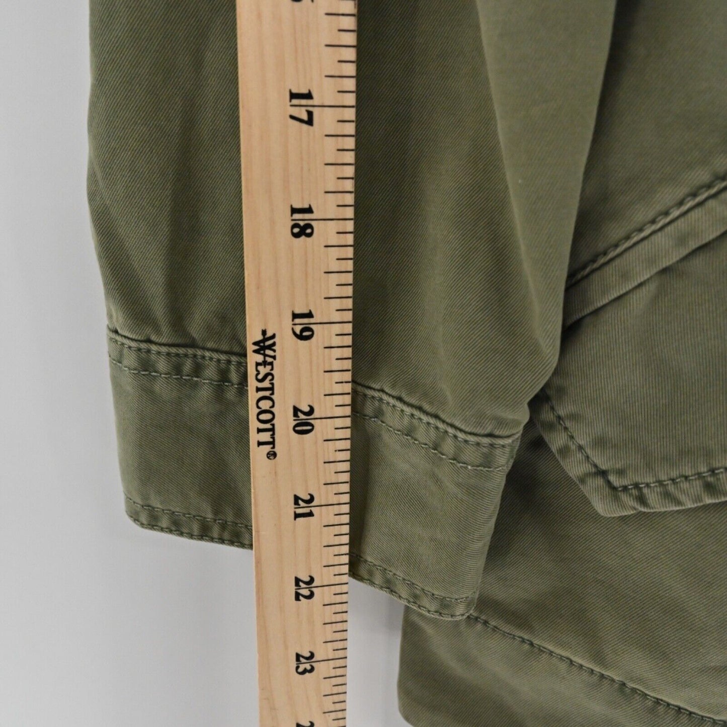 BANANA REPUBLIC Jacket Women Sz XS Green Cotton Floral Embellished Military Boho