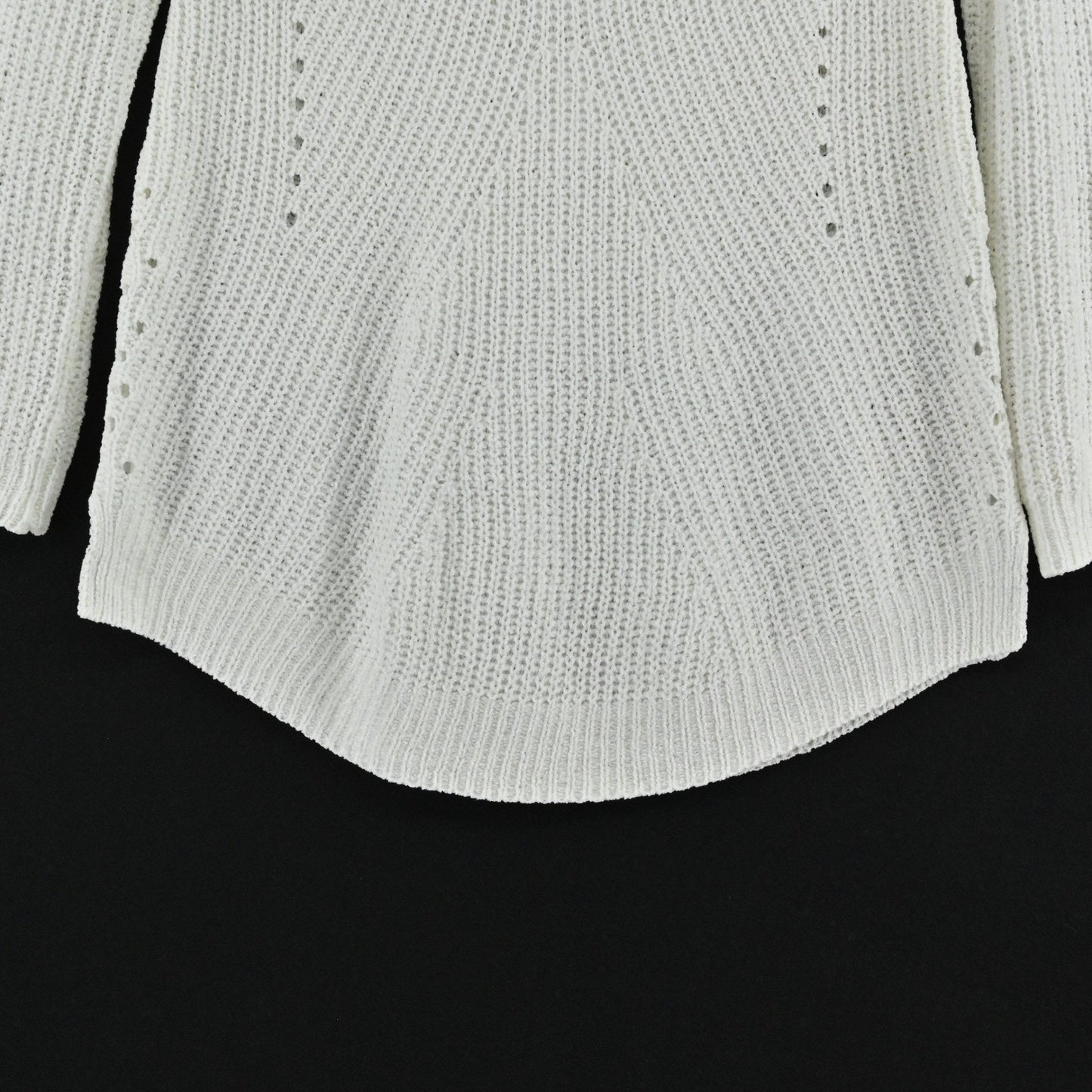 Anthropolgoie MOTH Womens Off The Shoulder Chenille Sweater Size XS Cream Boho