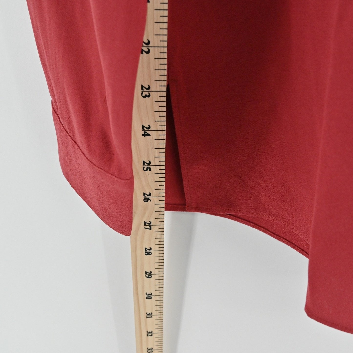 Soft Surroundings Akira Pleated Top Womens Size S Garnet Red Long Sleeve Blouse