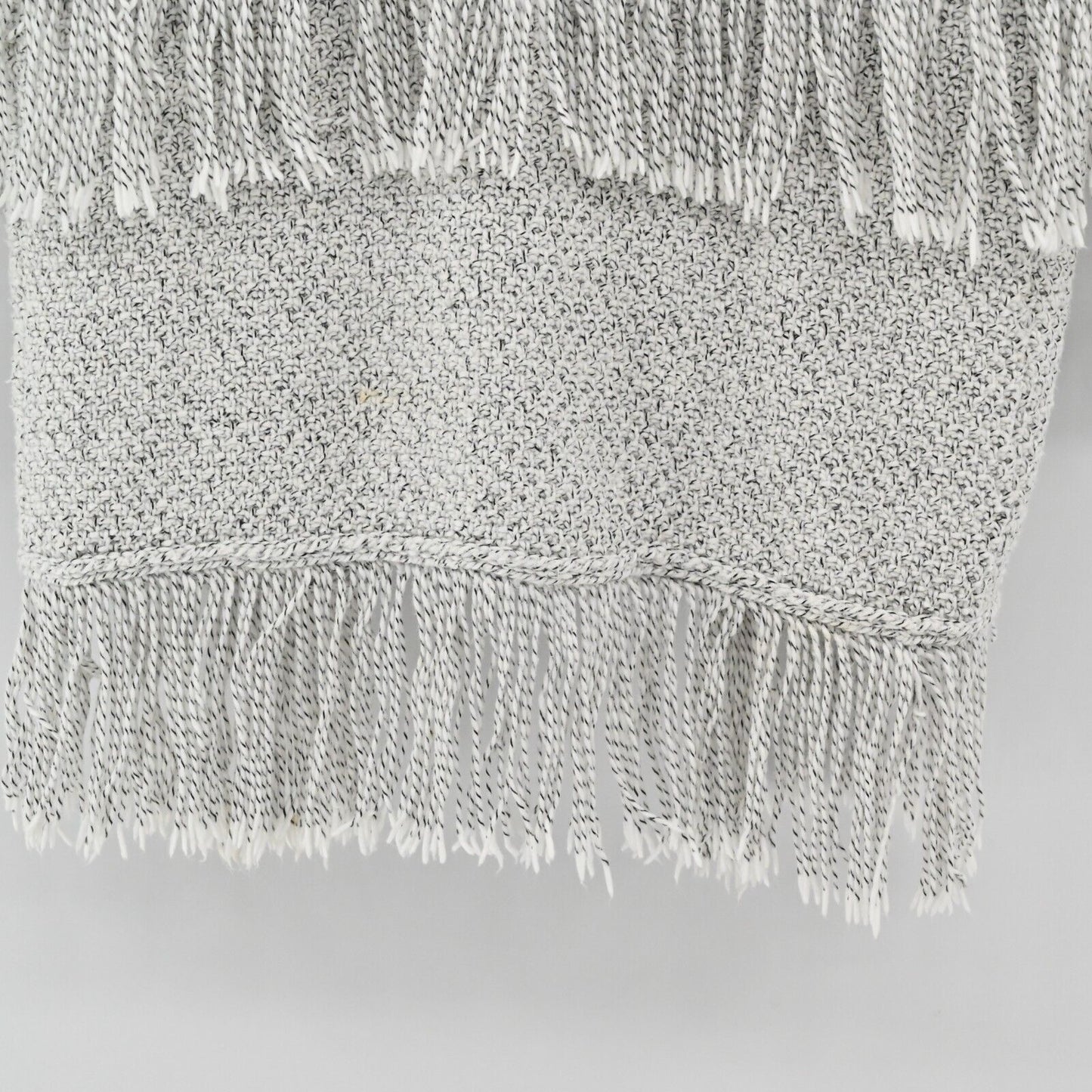 CUPCAKES CASHMERE Sweater Womens Sz S Calypso Fringe Knit Open Cardigan Boho